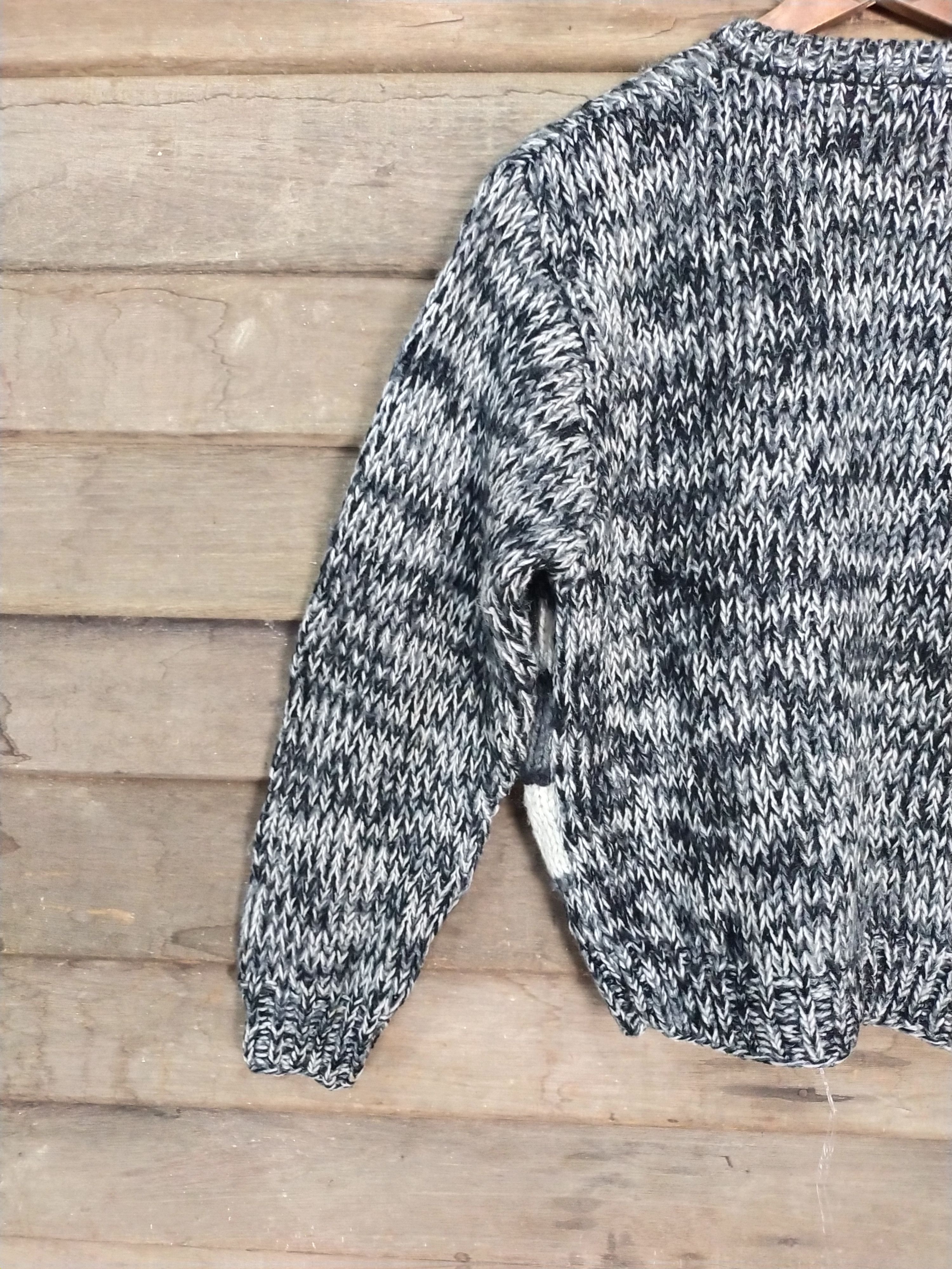 Homespun Knitwear Na-Ru-Ho-Do gray/black art knitwear cardigan #216 Size S / US 4 / IT 40 - 10 Thumbnail