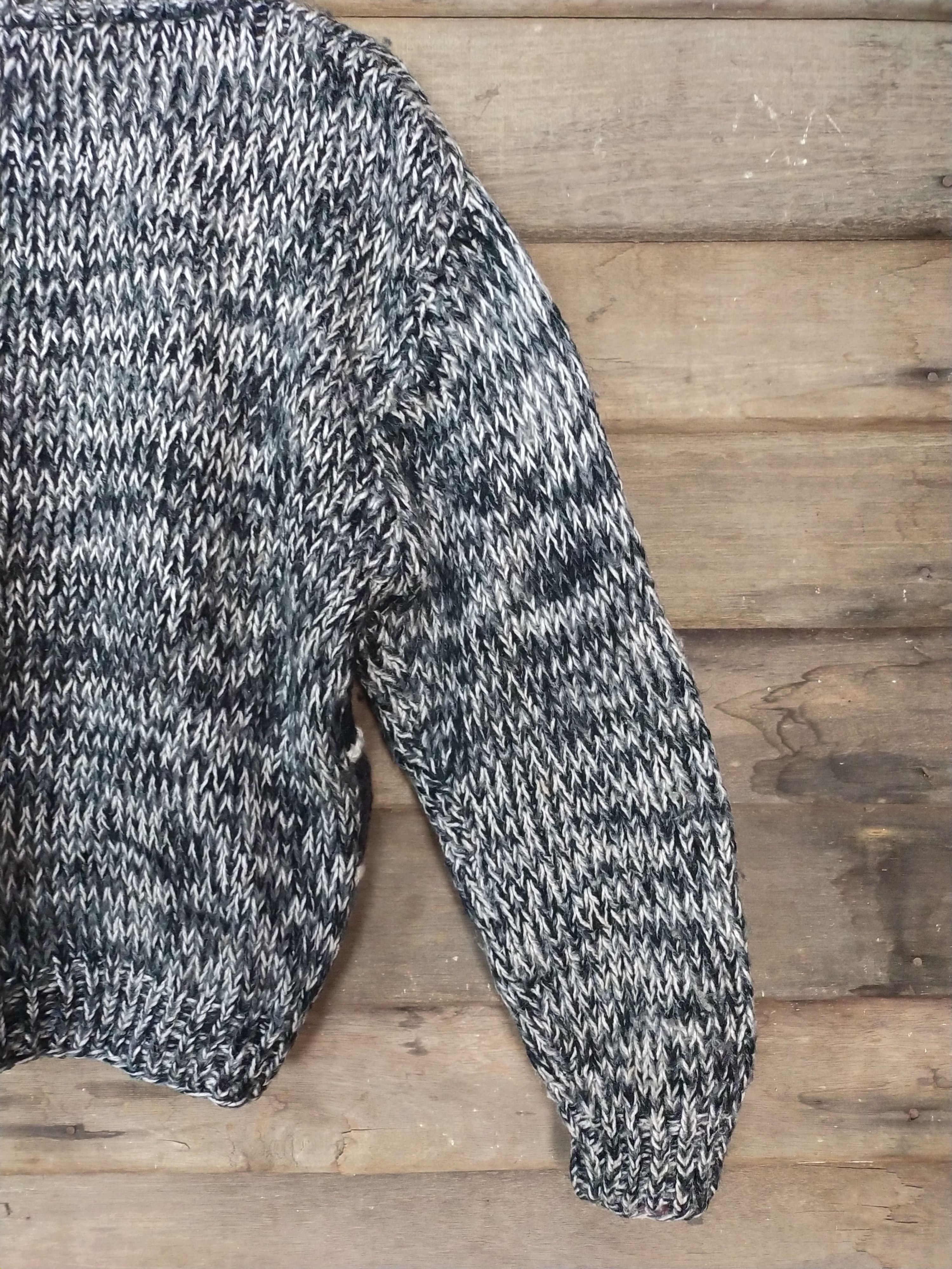 Homespun Knitwear Na-Ru-Ho-Do gray/black art knitwear cardigan #216 Size S / US 4 / IT 40 - 9 Thumbnail