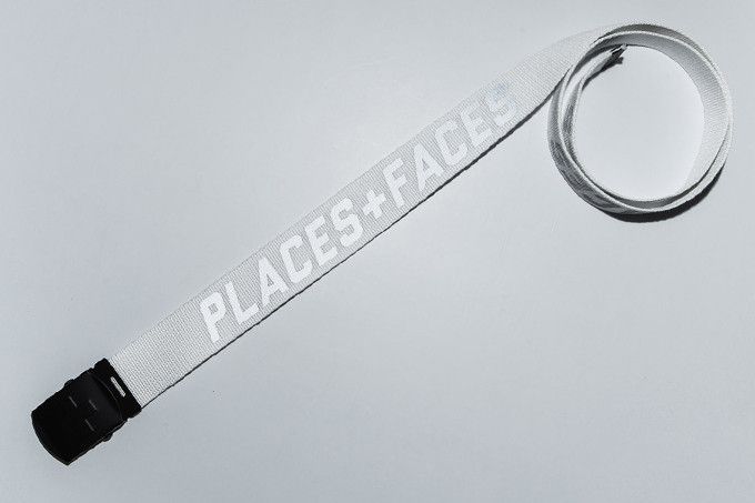 Places + Faces P + F Reflective Logo Belt | Grailed