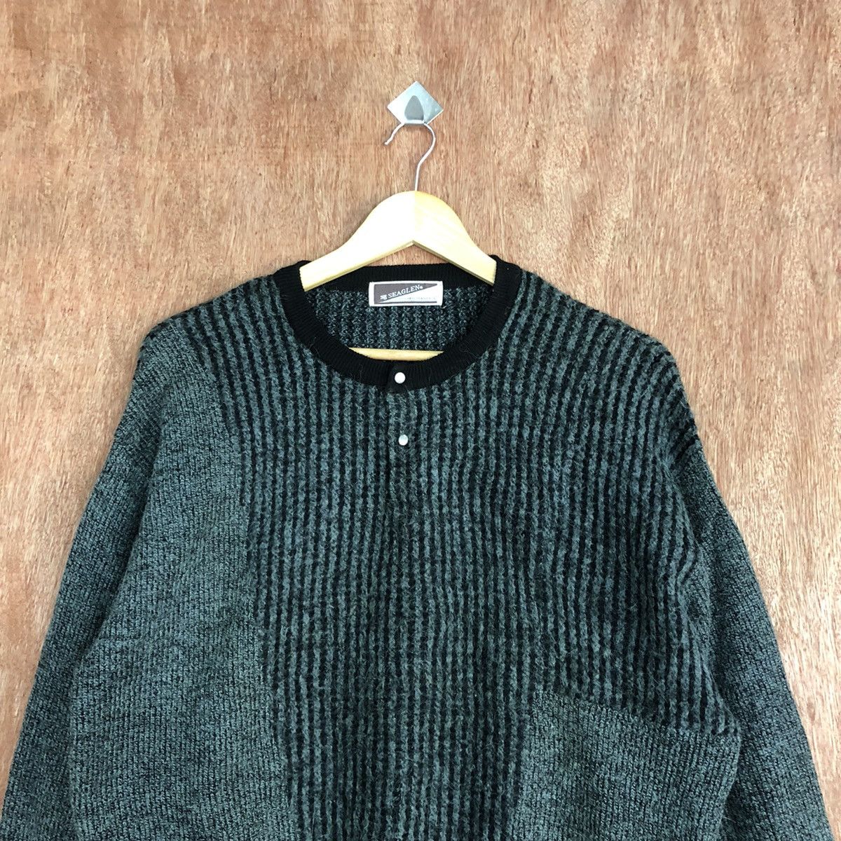 Homespun Knitwear Seaglen Grey Shag Shaggy Knitwear sweatshirt #H213 Size US L / EU 52-54 / 3 - 9 Thumbnail