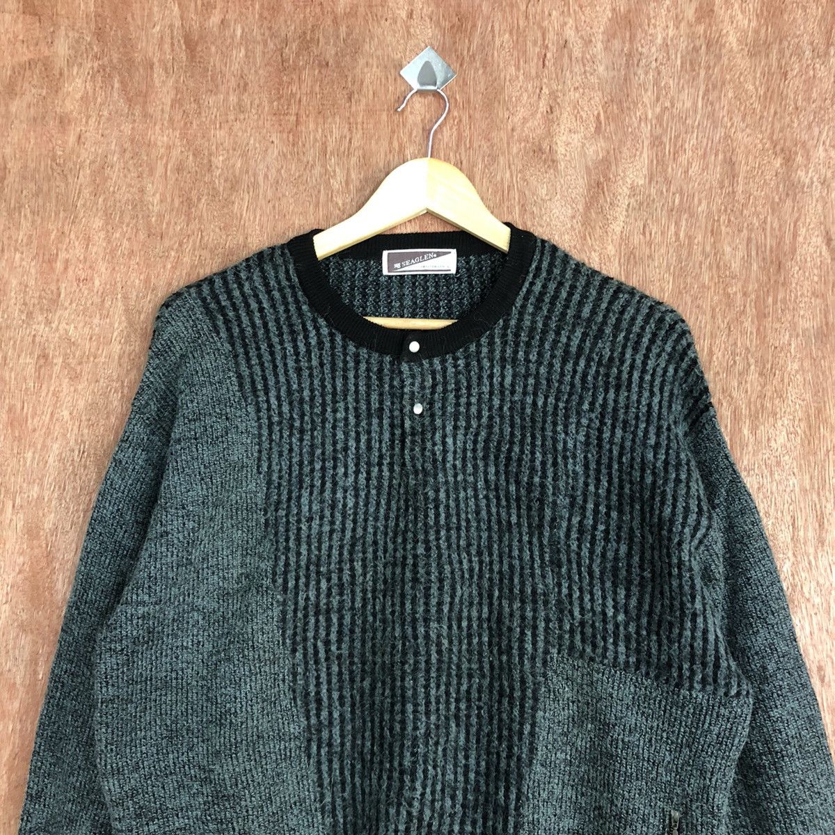 Homespun Knitwear Seaglen Grey Shag Shaggy Knitwear sweatshirt #H213 Size US L / EU 52-54 / 3 - 2 Thumbnail