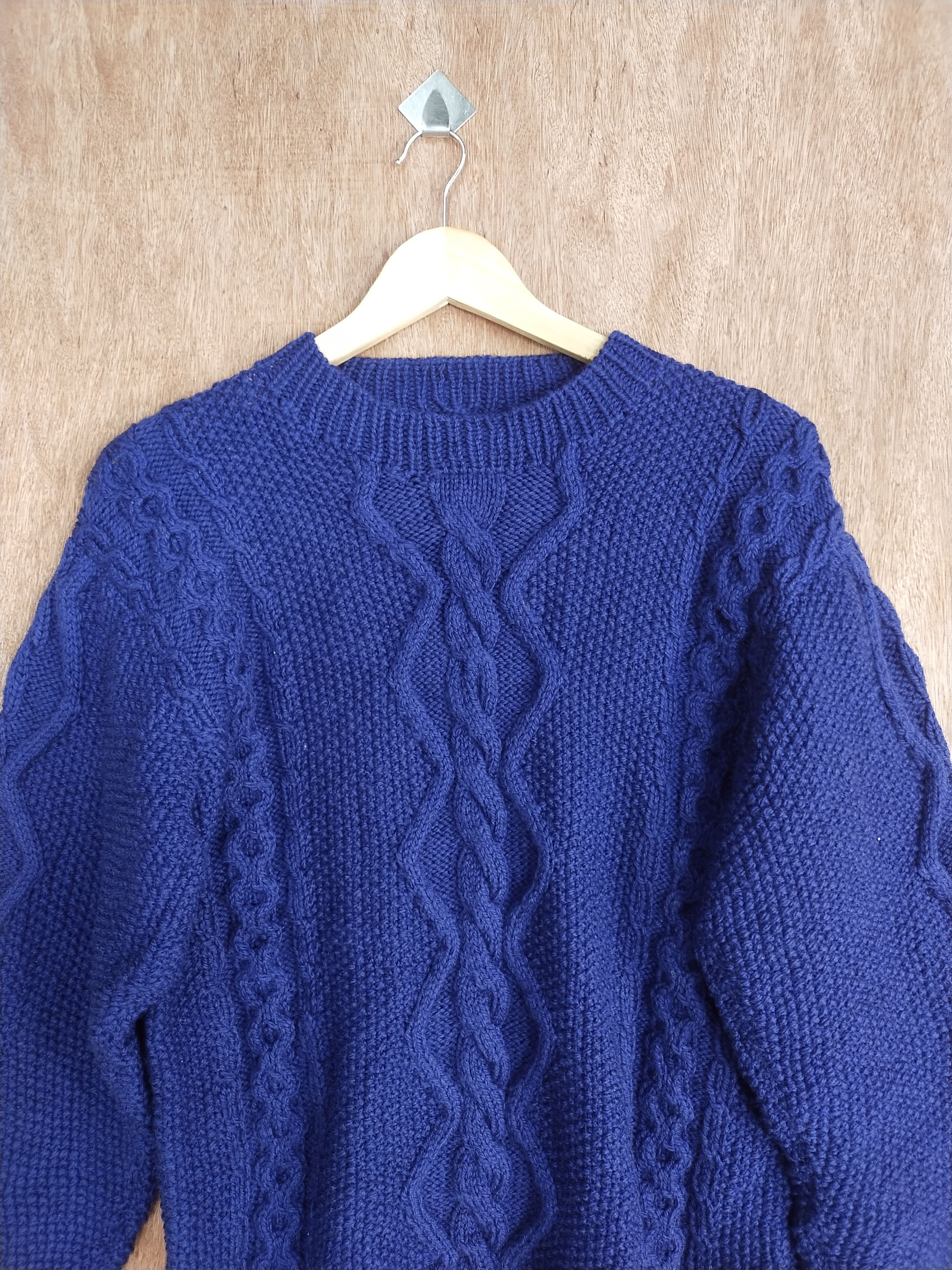 Aran Isles Knitwear Japan Blue aran isle cable knitwear #H277 Size US M / EU 48-50 / 2 - 2 Thumbnail