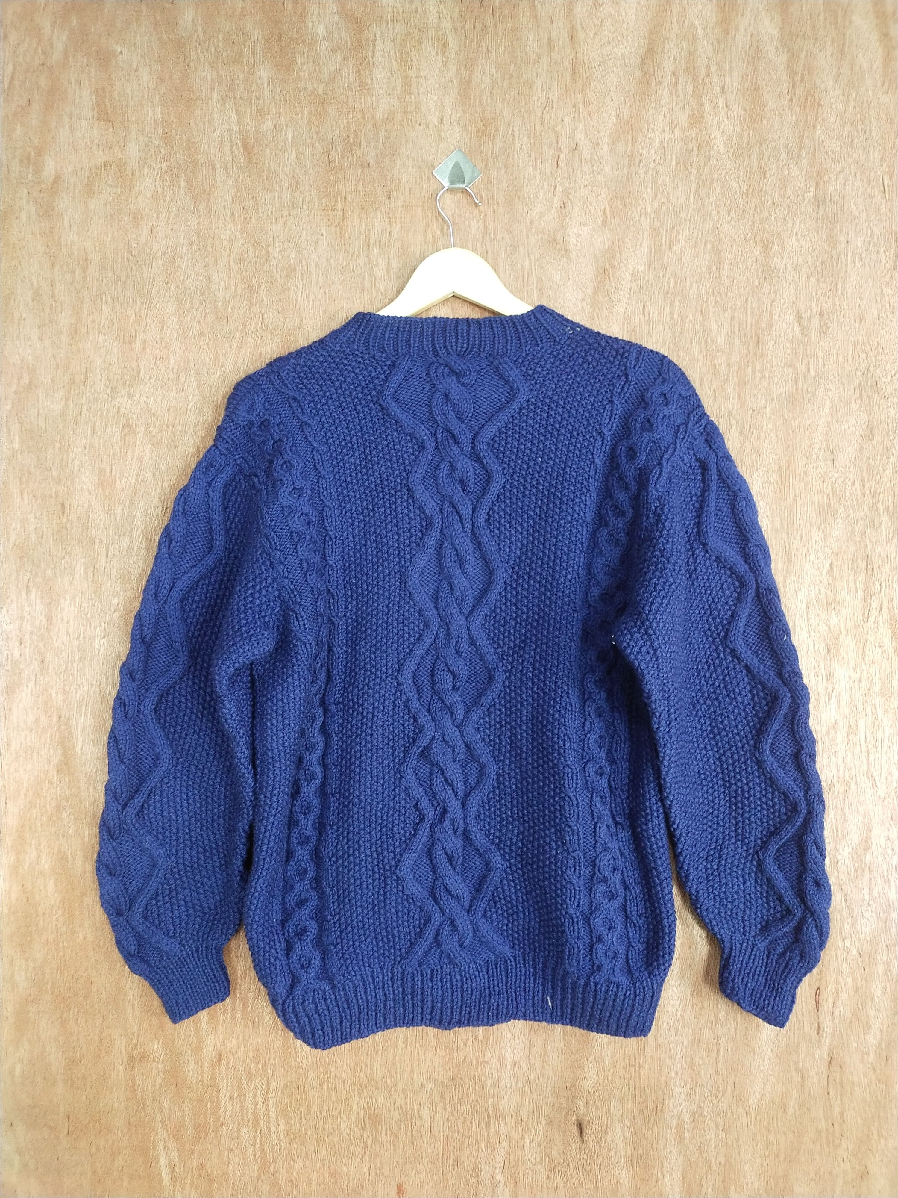Aran Isles Knitwear Japan Blue aran isle cable knitwear #H277 Size US M / EU 48-50 / 2 - 7 Thumbnail
