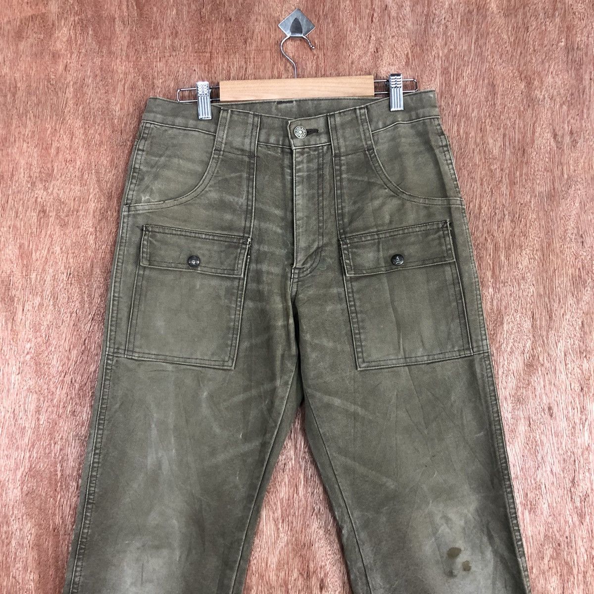 Japanese Brand Blue Way japan faded streetwear cargo bush Pants #H173 Size US 27 - 2 Thumbnail