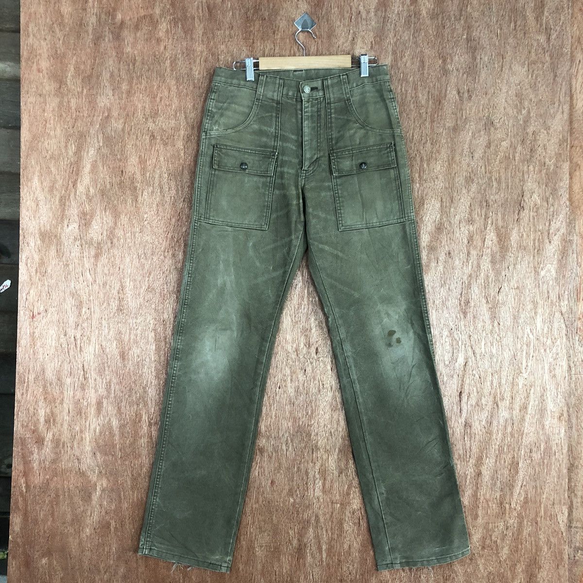 Japanese Brand Blue Way japan faded streetwear cargo bush Pants #H173 Size US 27 - 1 Thumbnail