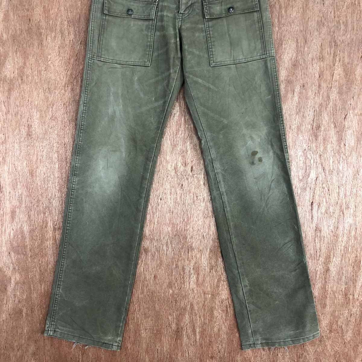 Japanese Brand Blue Way japan faded streetwear cargo bush Pants #H173 Size US 27 - 3 Thumbnail