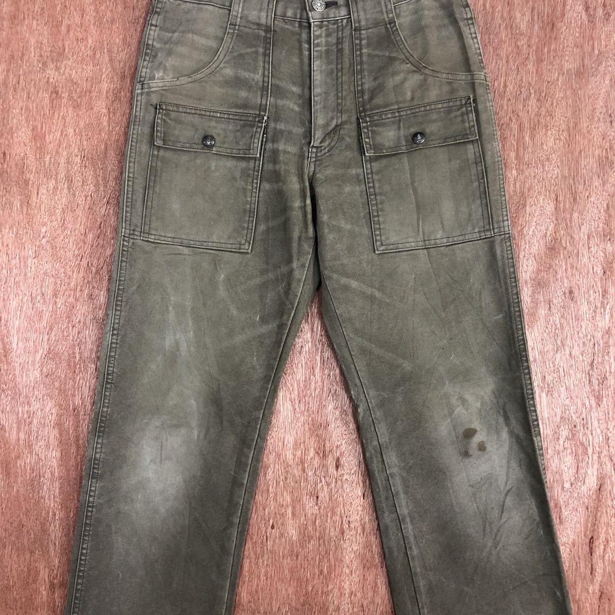 Japanese Brand Blue Way japan faded streetwear cargo bush Pants #H173 Size US 27 - 4 Thumbnail