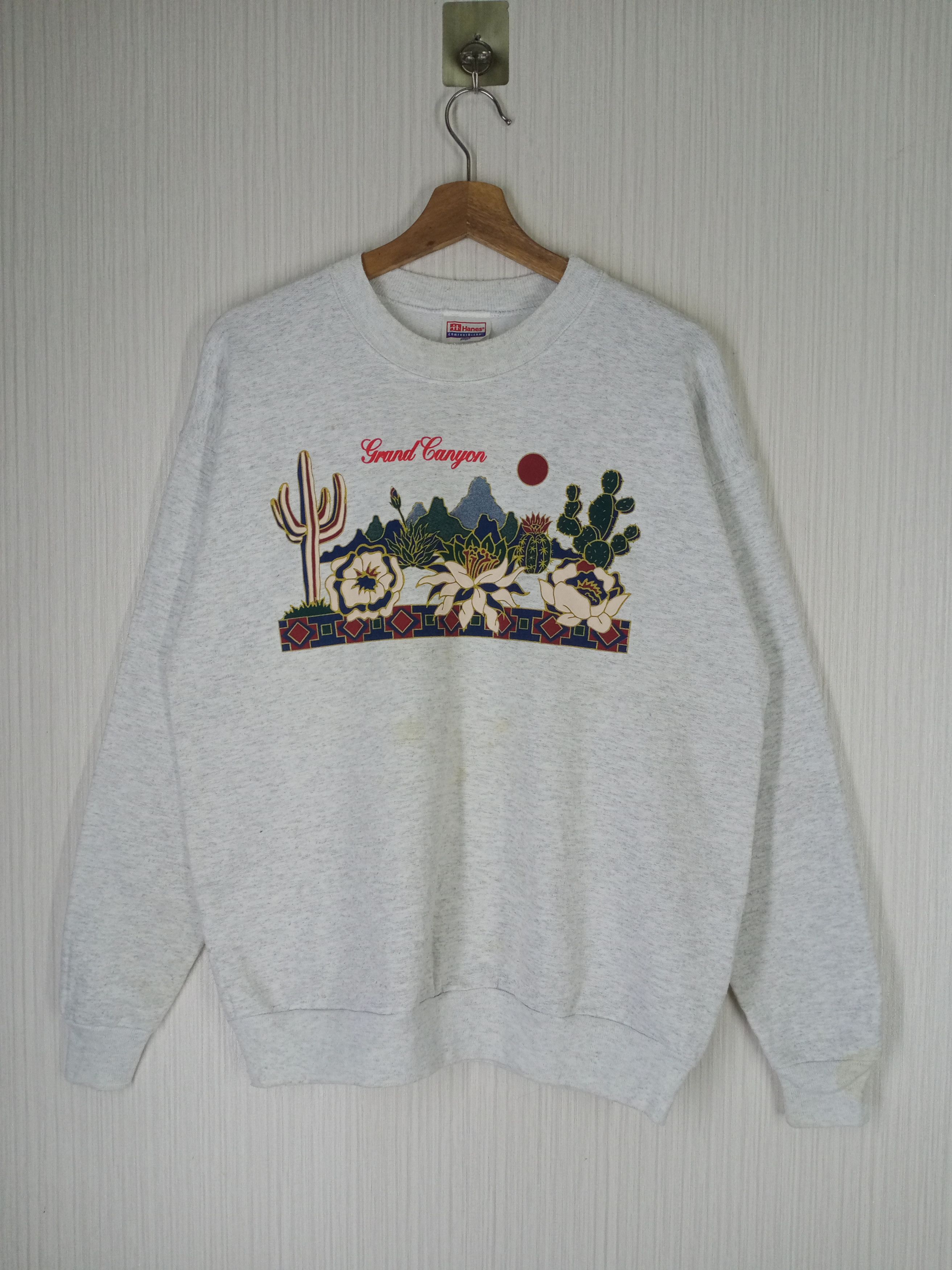 Hanes Rare Vintage 90s Grand Canyon Sweatshirt Size US M / EU 48-50 / 2 - 1 Thumbnail