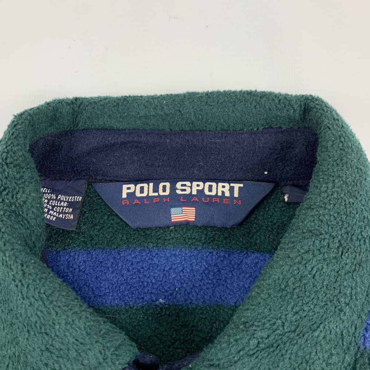 Polo Ralph Lauren Vintage Polo Sport By Polo Ralph Lauren Stripe Fleece Jacket Size US M / EU 48-50 / 2 - 8 Thumbnail