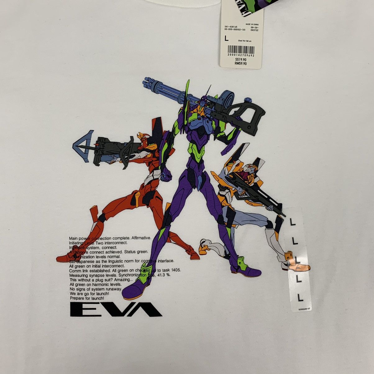 Uniqlo Rare Uniqlo X Anime Movie Evangelion Shirt Size US L / EU 52-54 / 3 - 3 Thumbnail