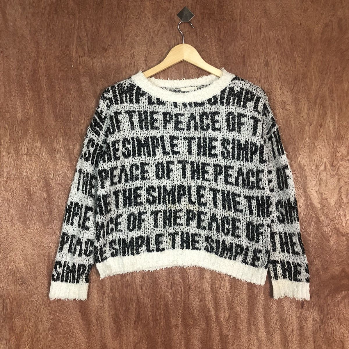KNIT PRINTED JUMPER POETIC ANARCHY