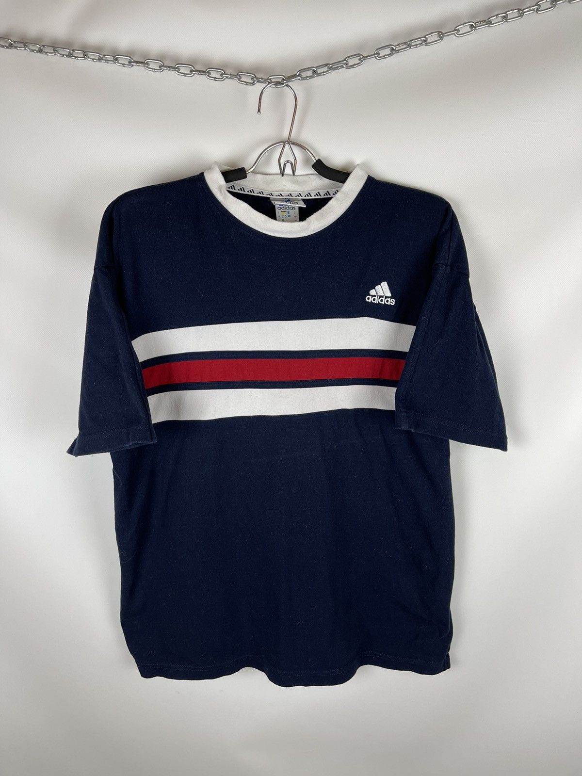 Adidas Adidas Equipment vintage 90s striped tee shirt Size US L / EU 52-54 / 3 - 1 Thumbnail