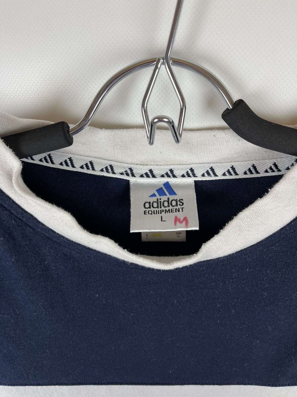 Adidas Adidas Equipment vintage 90s striped tee shirt Size US L / EU 52-54 / 3 - 5 Thumbnail