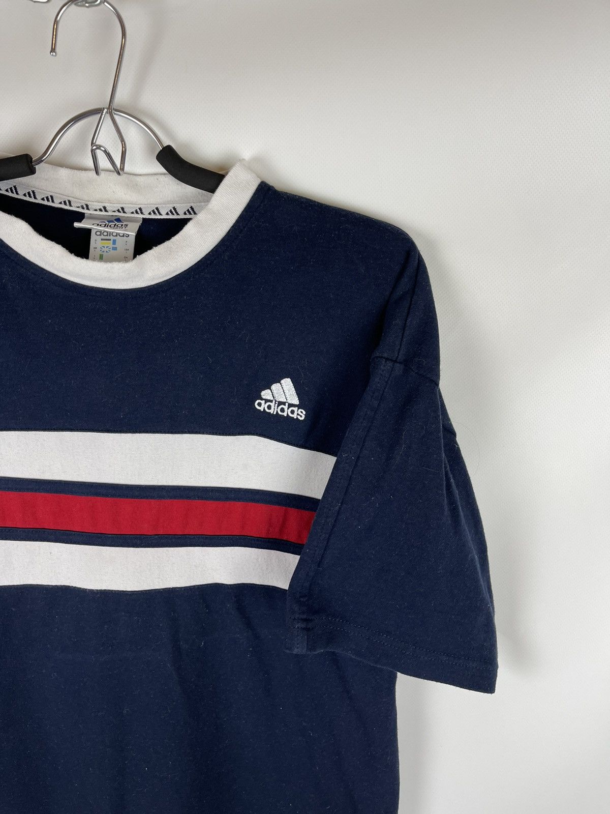Adidas Adidas Equipment vintage 90s striped tee shirt Size US L / EU 52-54 / 3 - 3 Thumbnail
