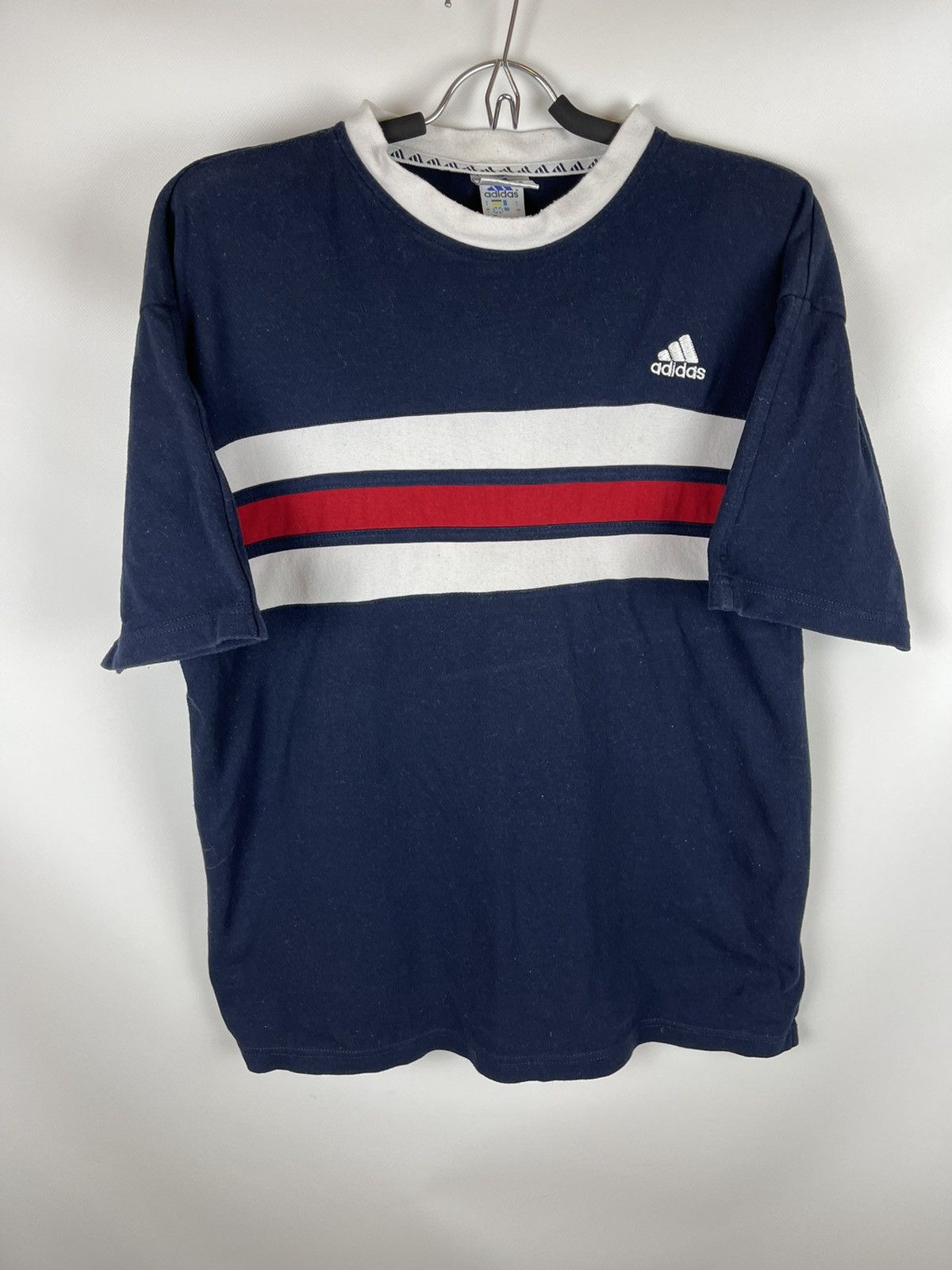 Adidas Adidas Equipment vintage 90s striped tee shirt Size US L / EU 52-54 / 3 - 4 Thumbnail