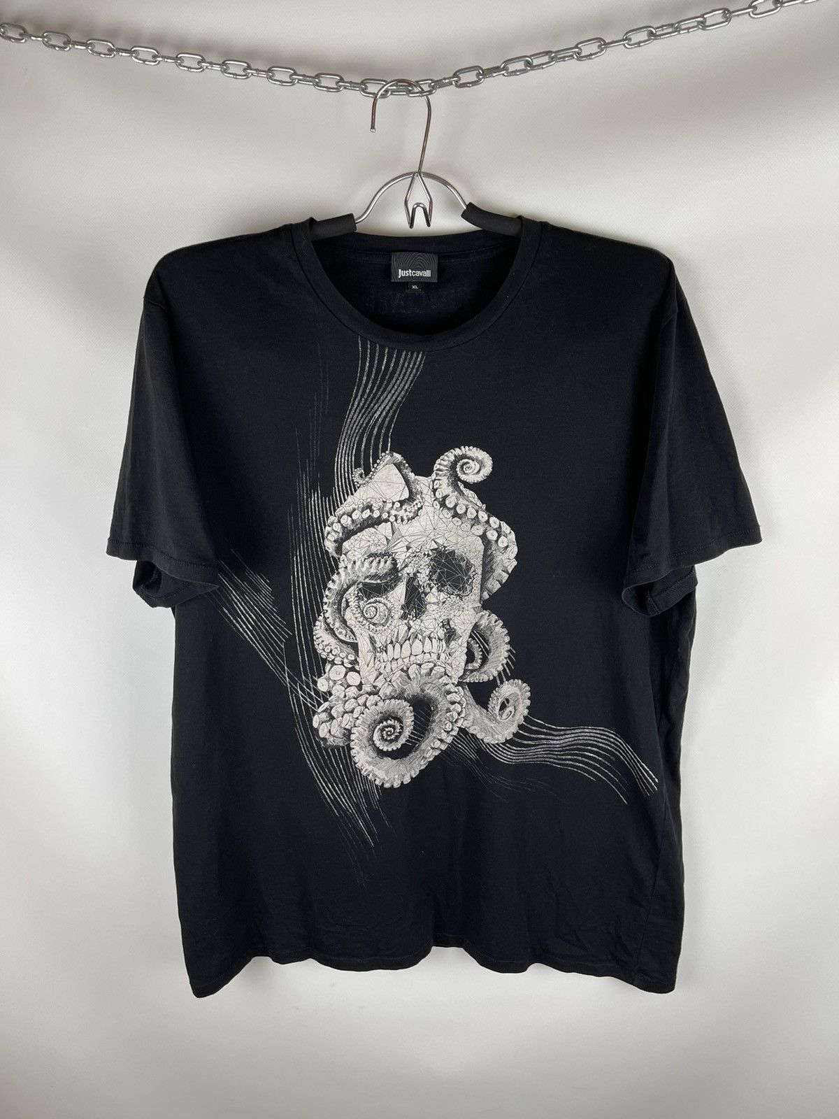 Just Cavalli Just Cavalli big logo skull octopus print pattern tee shirt Size US XL / EU 56 / 4 - 1 Thumbnail