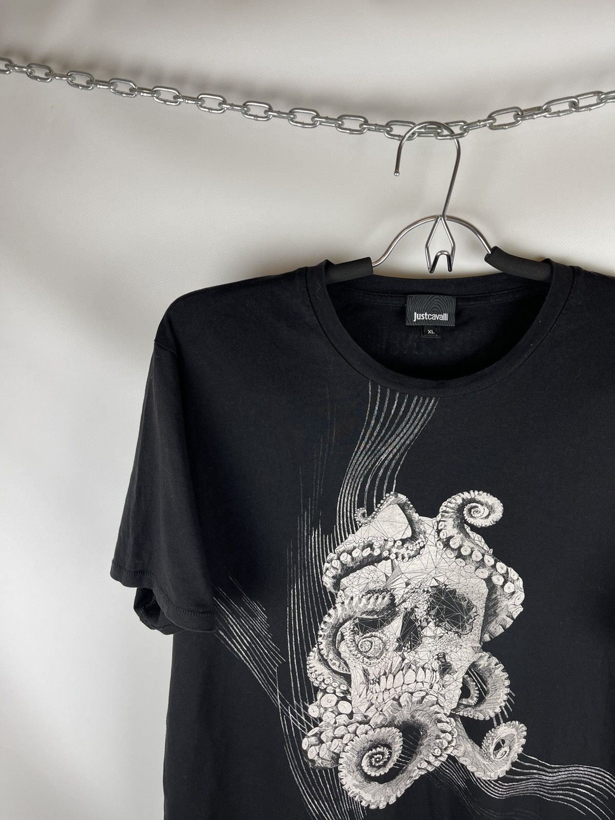 Just Cavalli Just Cavalli big logo skull octopus print pattern tee shirt Size US XL / EU 56 / 4 - 2 Thumbnail