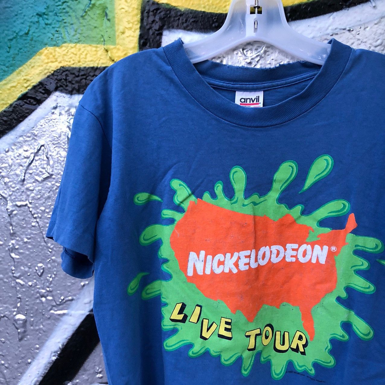 Nickelodeon 1990s Nickelodeon Live Tour Slime Shirt Single Stitch Size US S / EU 44-46 / 1 - 1 Thumbnail