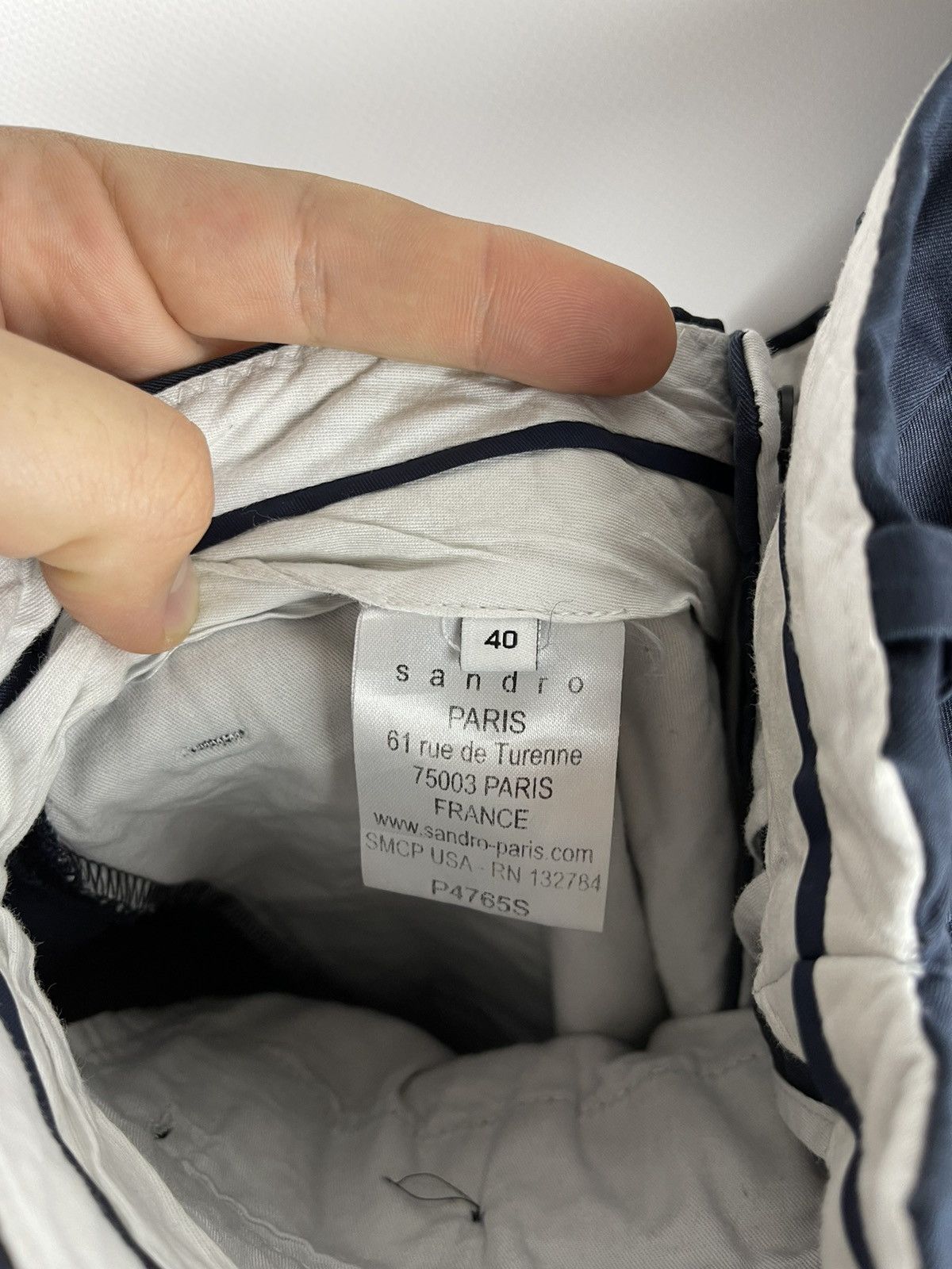 Sandro Sandro Paris cotton chinos casual pants navy blue Size US 30 / EU 46 - 13 Thumbnail