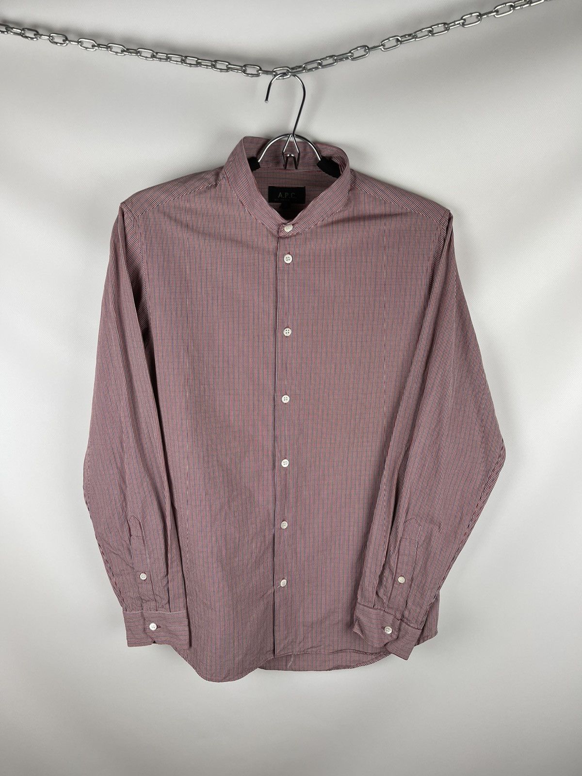 A.P.C. A.P.C checkered 2 in 1 collarless and collared shirt Size US M / EU 48-50 / 2 - 1 Thumbnail