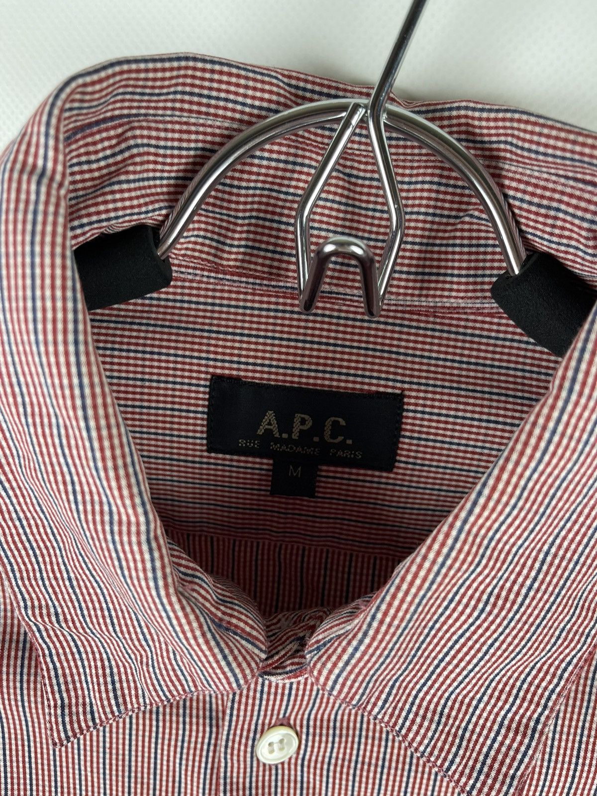 A.P.C. A.P.C checkered 2 in 1 collarless and collared shirt Size US M / EU 48-50 / 2 - 6 Thumbnail