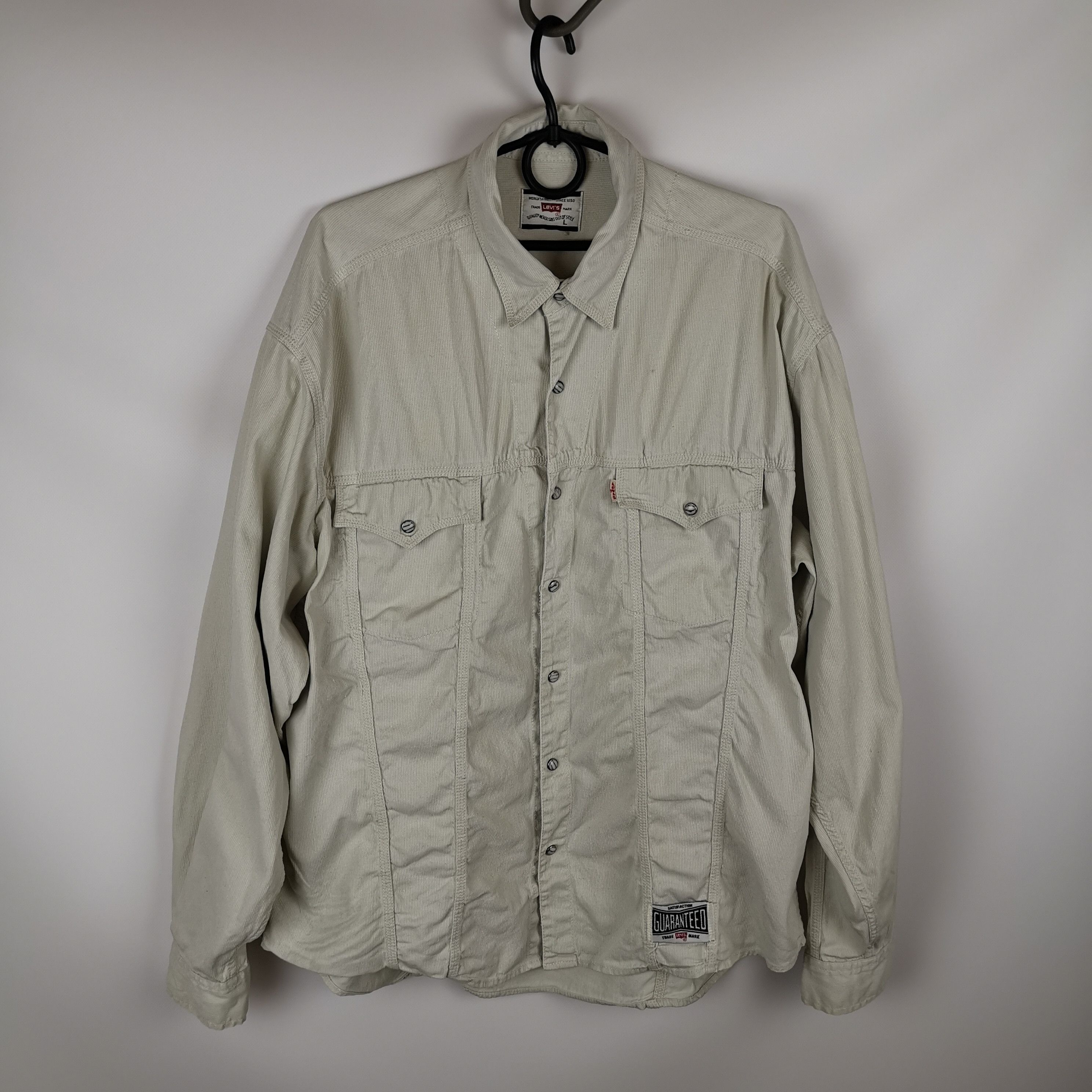 Levi's vintage 90s corduroy beige overshirt jacket