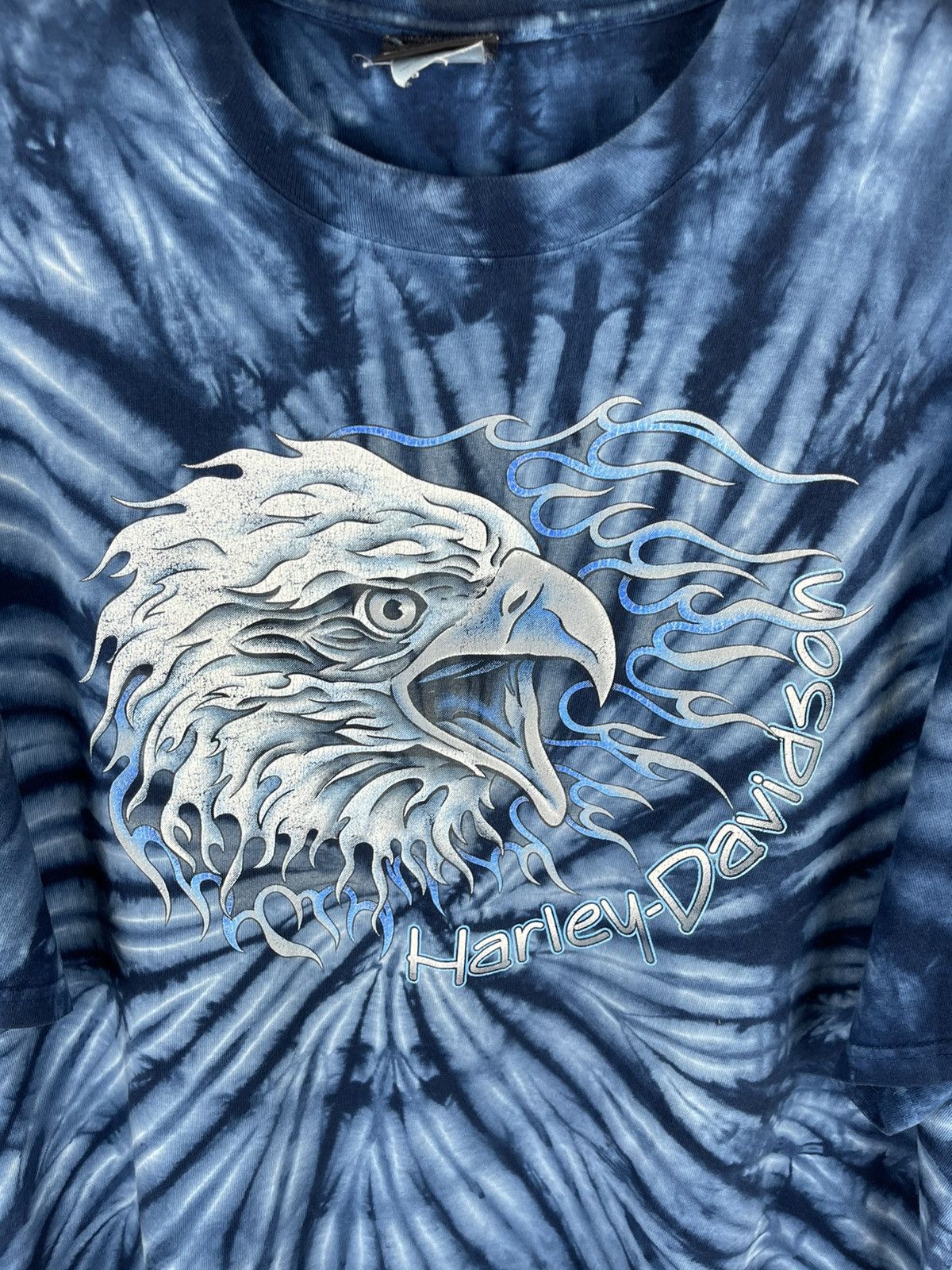 Harley Davidson Harley Davidson vintage 1999 tie dye eagle big logo tee shrt Size US XL / EU 56 / 4 - 3 Thumbnail