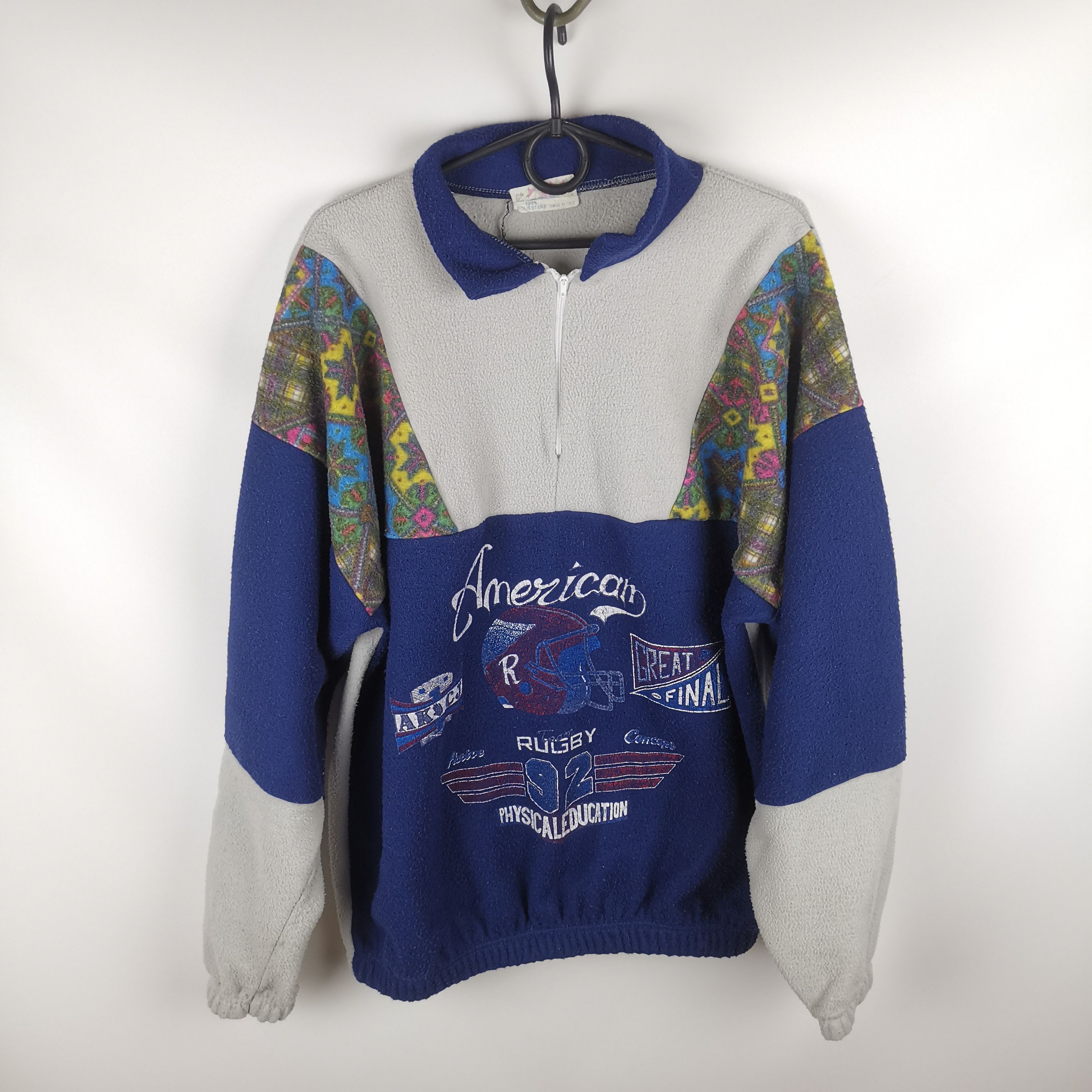 Vintage 1992 American Rugby Great final snap-t fleece