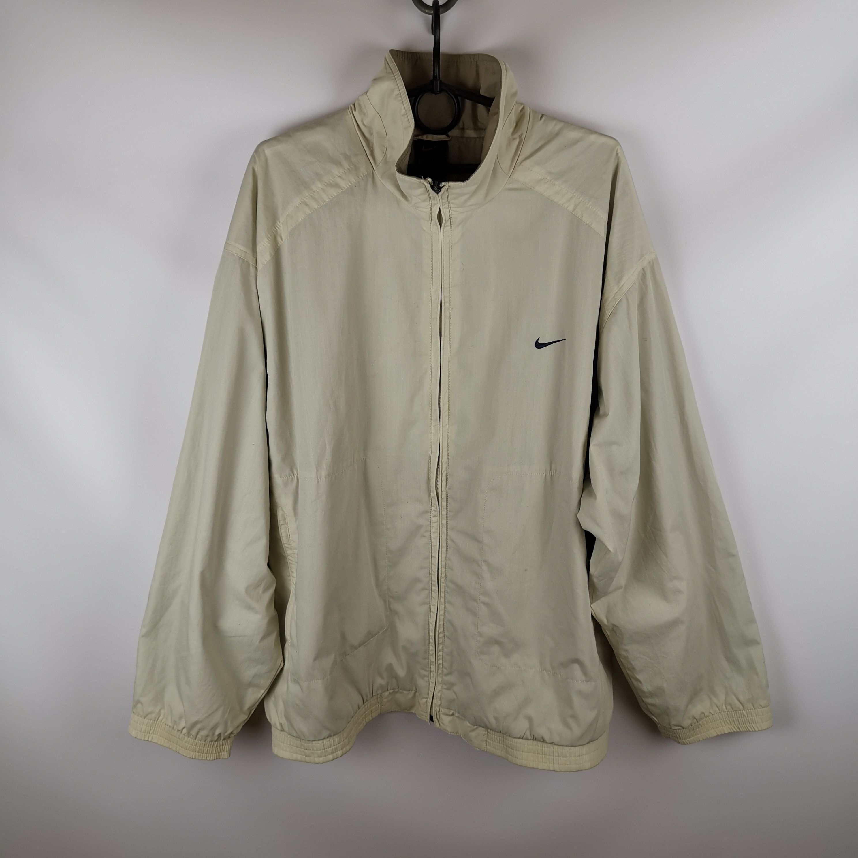 Nike Nike vintage 90s double swoosh beige jacket Size US XL / EU 56 / 4 - 1 Thumbnail