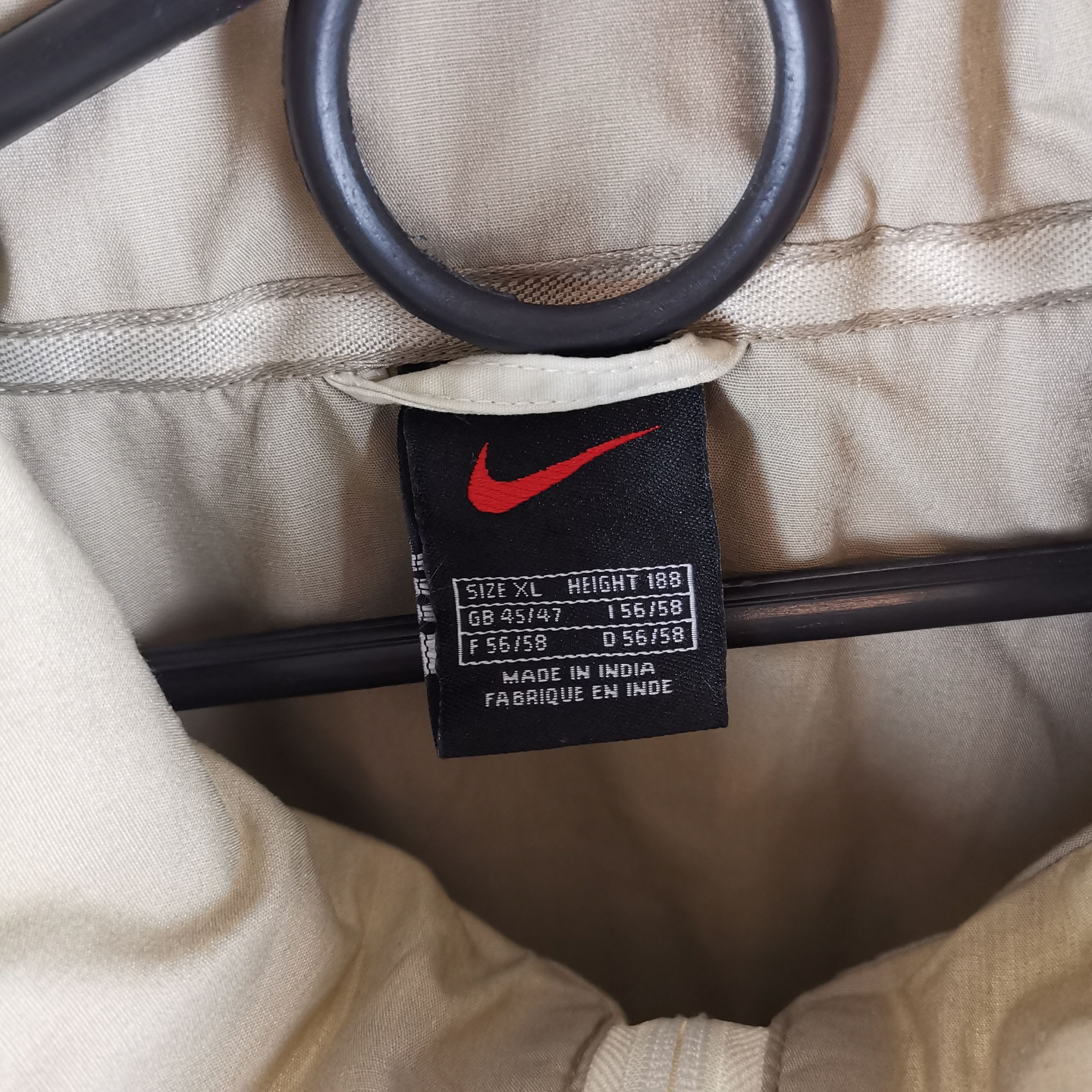 Nike Nike vintage 90s double swoosh beige jacket Size US XL / EU 56 / 4 - 12 Thumbnail