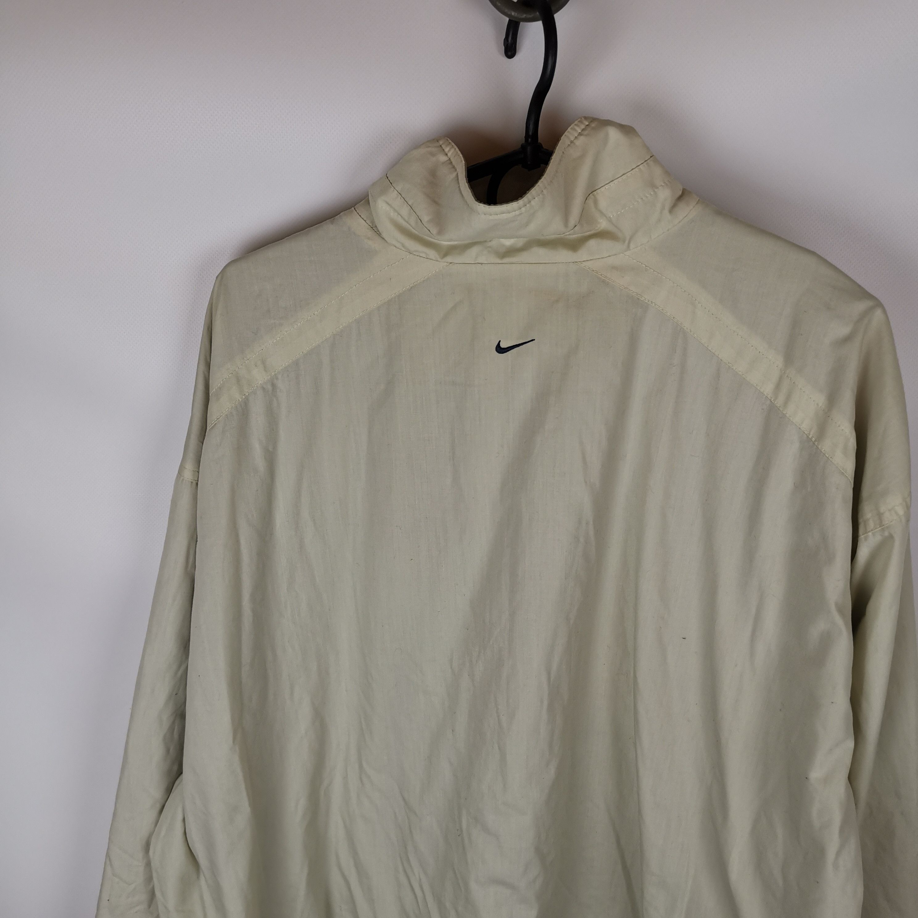Nike Nike vintage 90s double swoosh beige jacket Size US XL / EU 56 / 4 - 4 Thumbnail