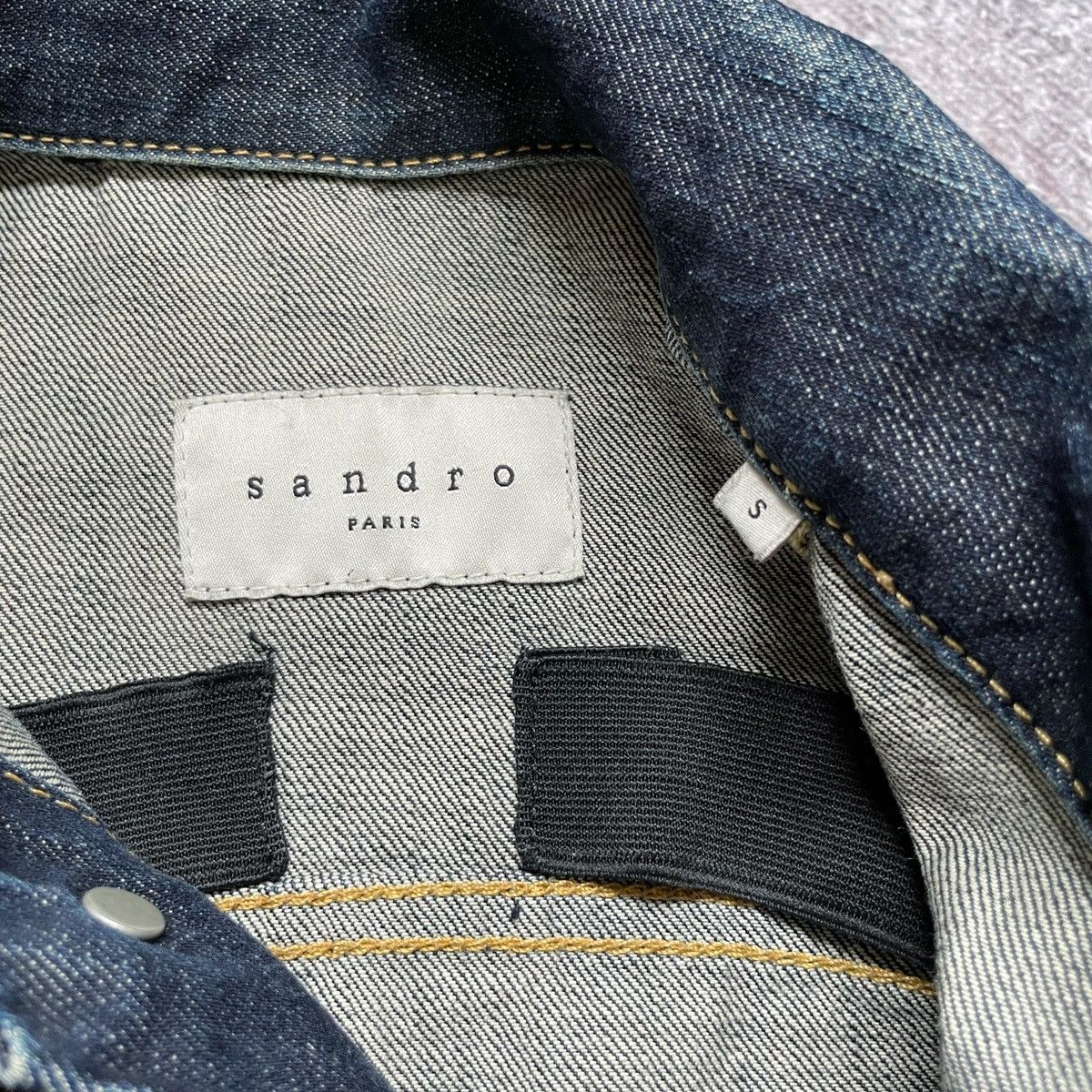 Sandro Sandro Paris Denim Raw Jacket Size US S / EU 44-46 / 1 - 8 Thumbnail