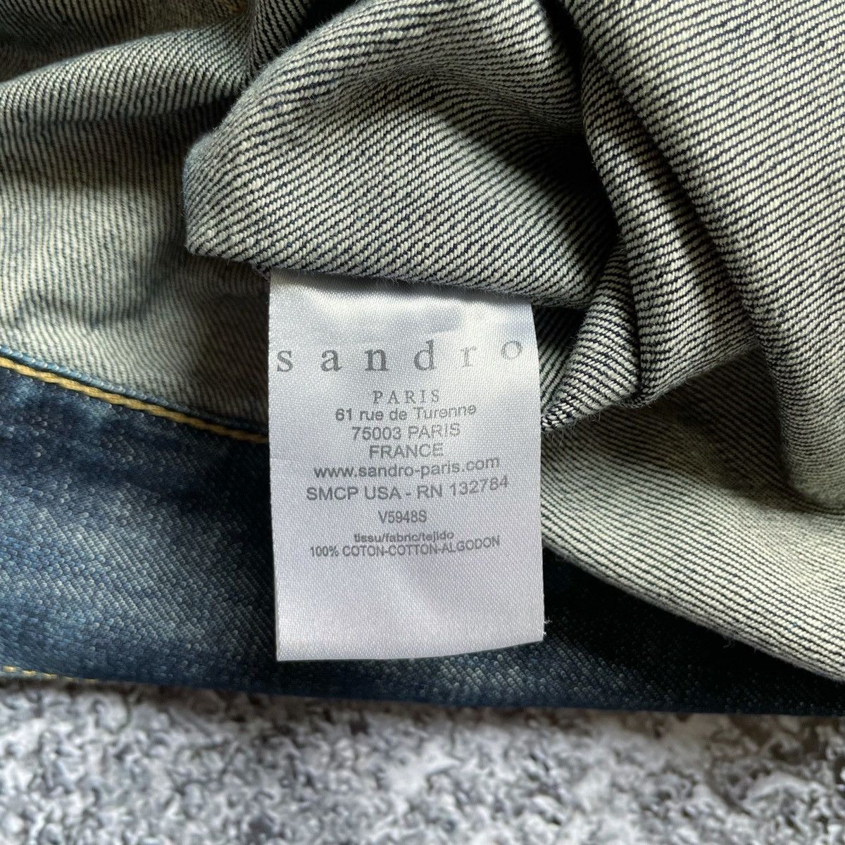 Sandro Sandro Paris Denim Raw Jacket Size US S / EU 44-46 / 1 - 9 Thumbnail