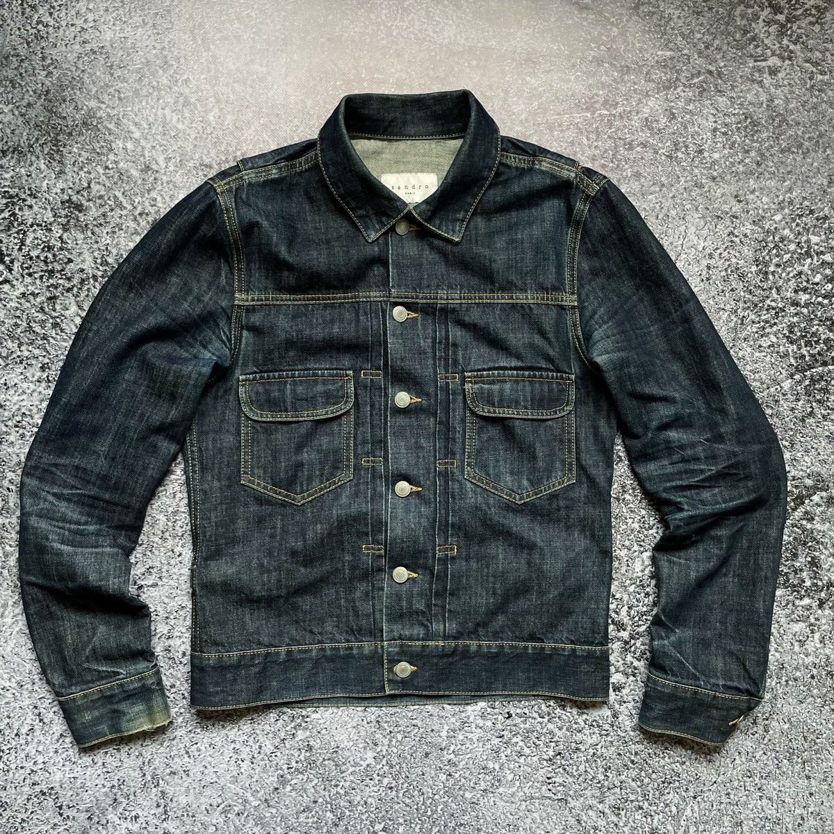 Sandro Paris Denim Raw Jacket