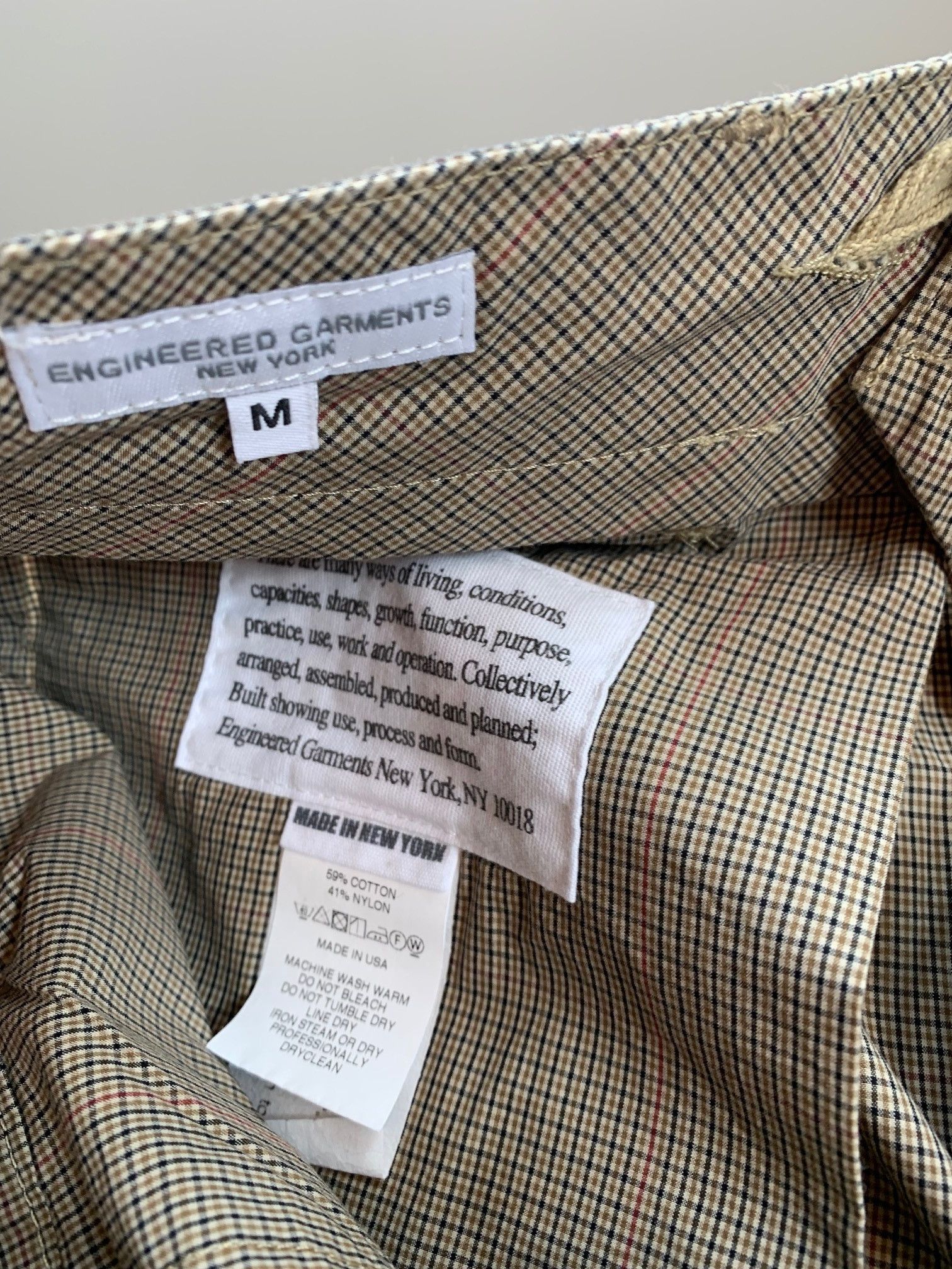 Engineered Garments EG Light Micro-Plaid Set Jacket (S), Pants (M) & Shorts (M) Size 38R - 5 Thumbnail