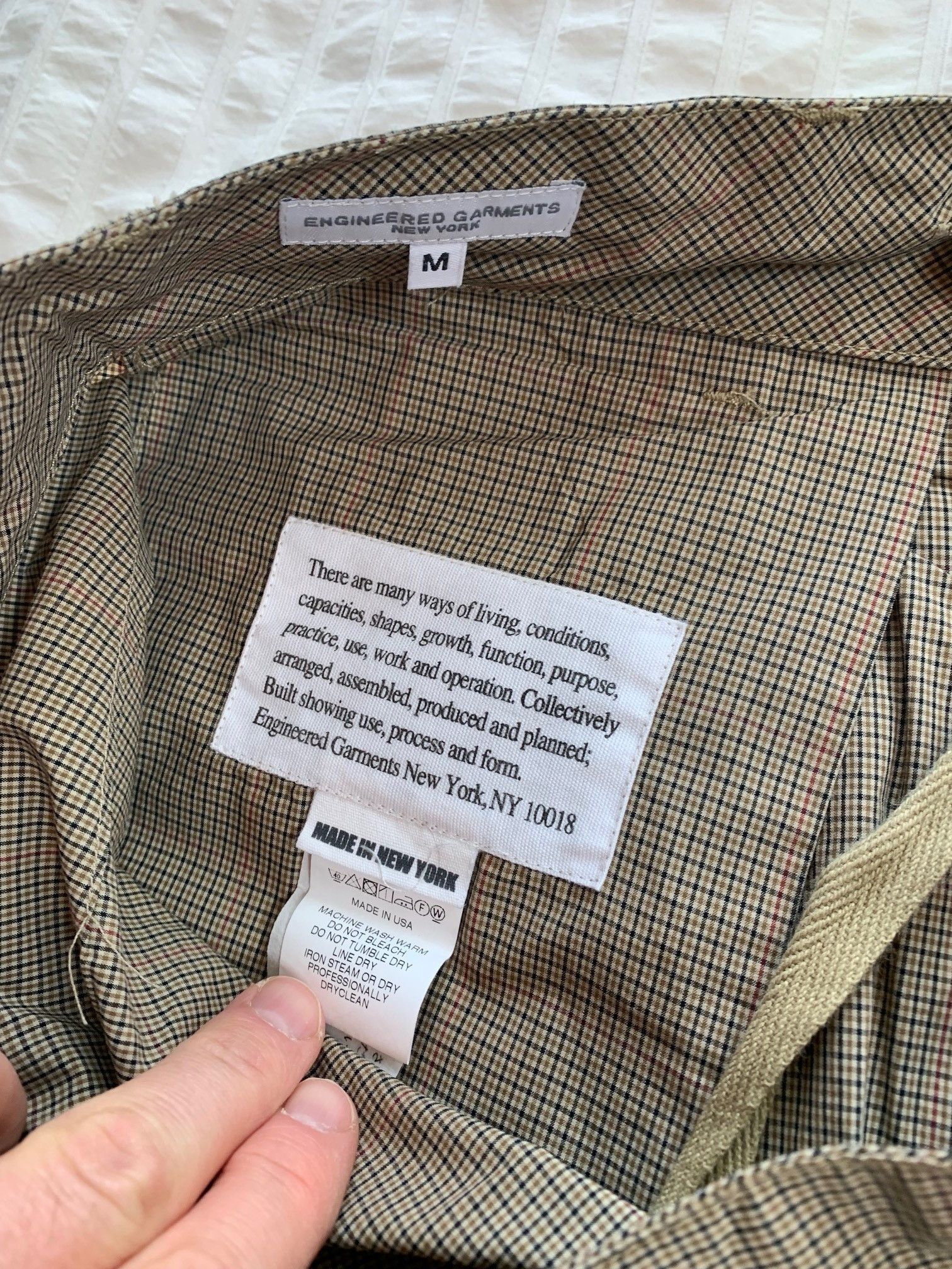 Engineered Garments EG Light Micro-Plaid Set Jacket (S), Pants (M) & Shorts (M) Size 38R - 7 Thumbnail