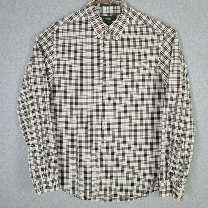 Eddie Bauer Eddie Bauer Plaid Flannel Shirt Mens Size Tall L Large