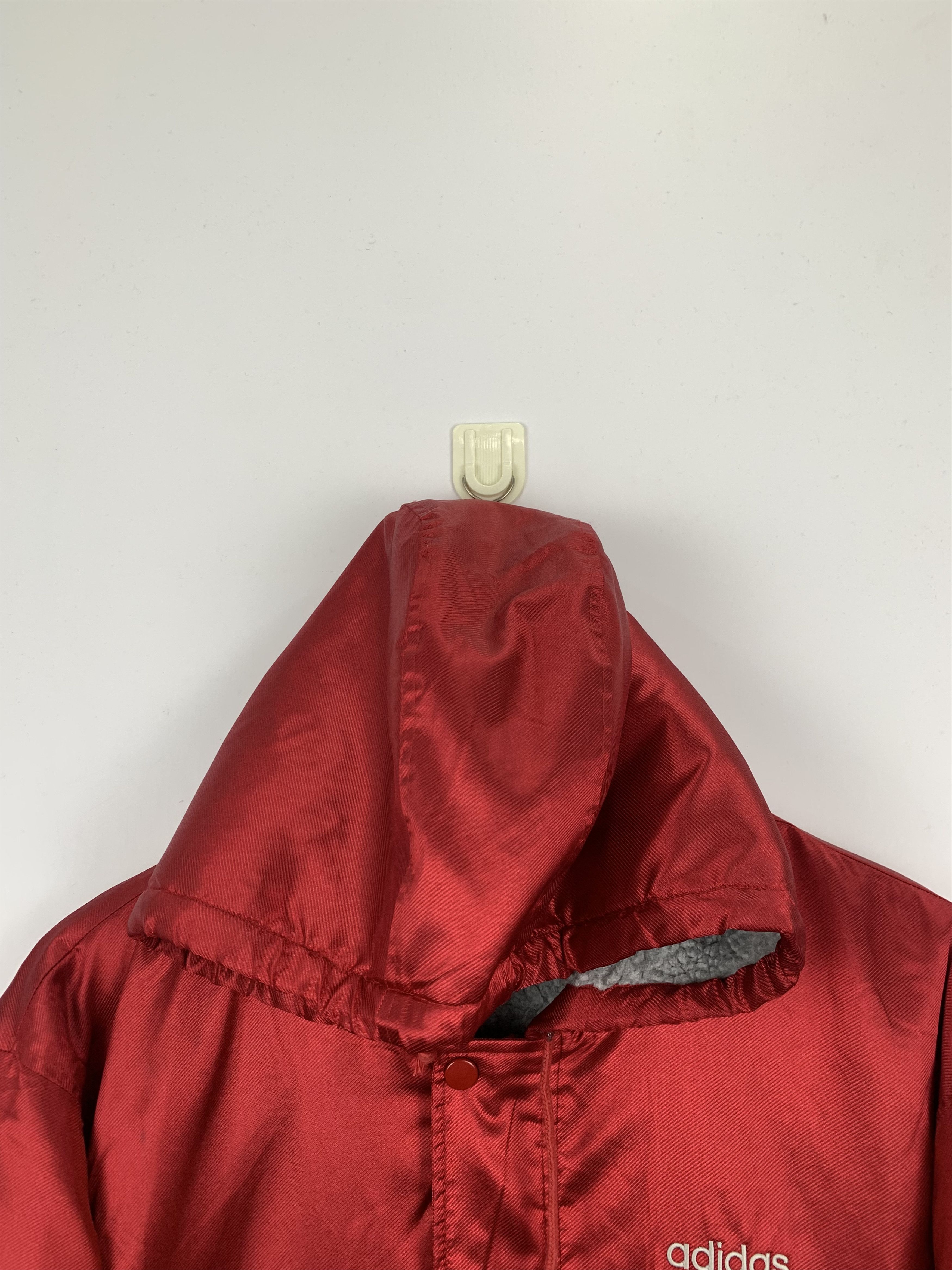 Adidas Vintage 90s Adidas Big Logo Hoodie Sherpa Jacket J0871 Size US M / EU 48-50 / 2 - 4 Thumbnail
