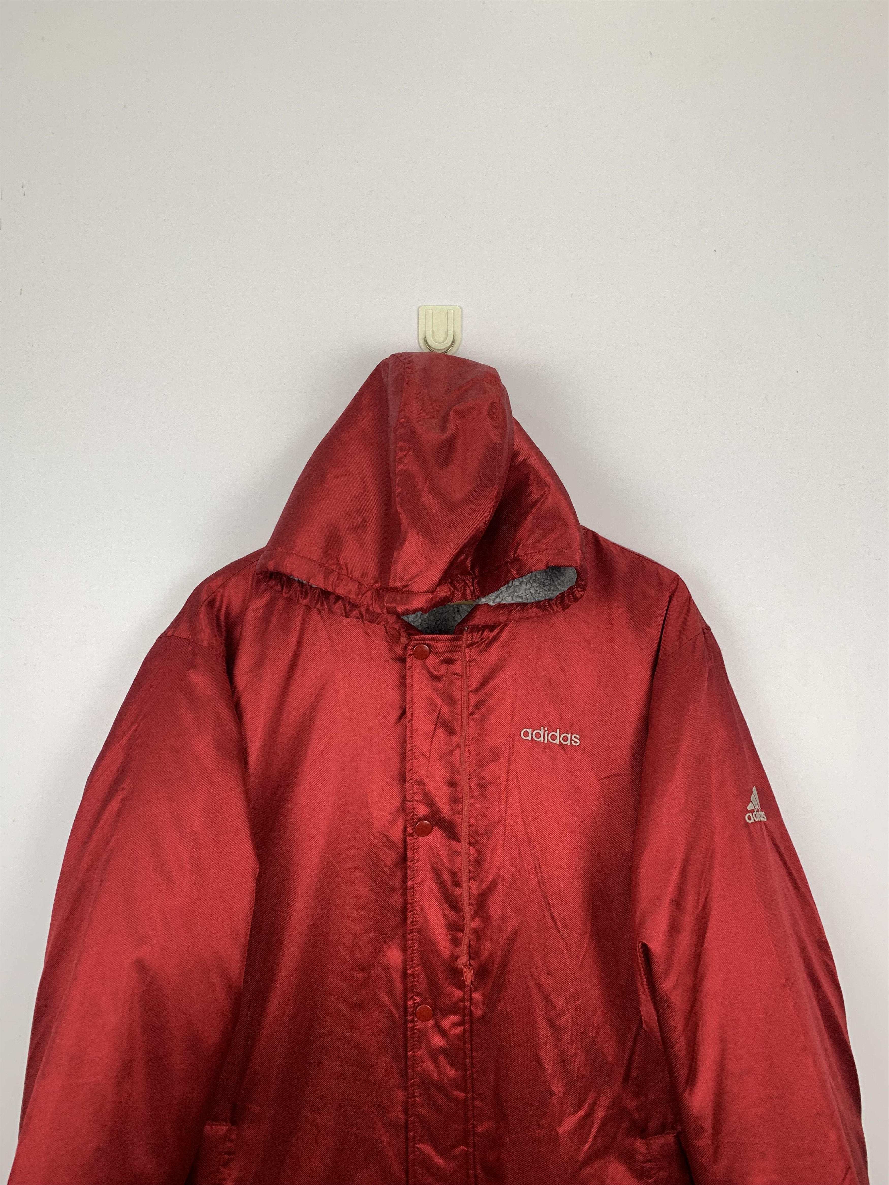 Adidas Vintage 90s Adidas Big Logo Hoodie Sherpa Jacket J0871 Size US M / EU 48-50 / 2 - 3 Thumbnail