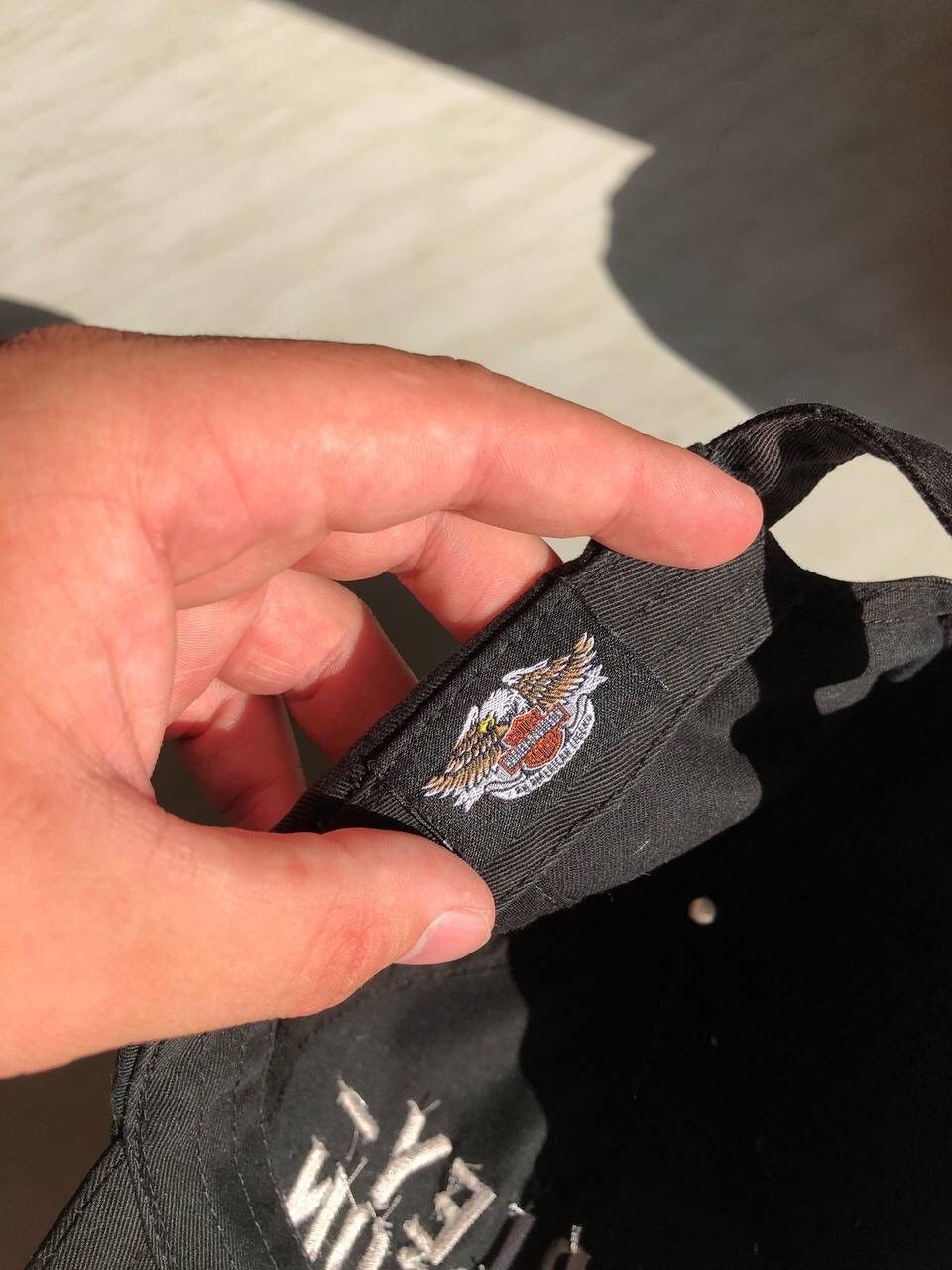 Harley Davidson × Vintage Harley Davidson Moro Racing Black Cap Hat Vintage Size ONE SIZE - 7 Thumbnail