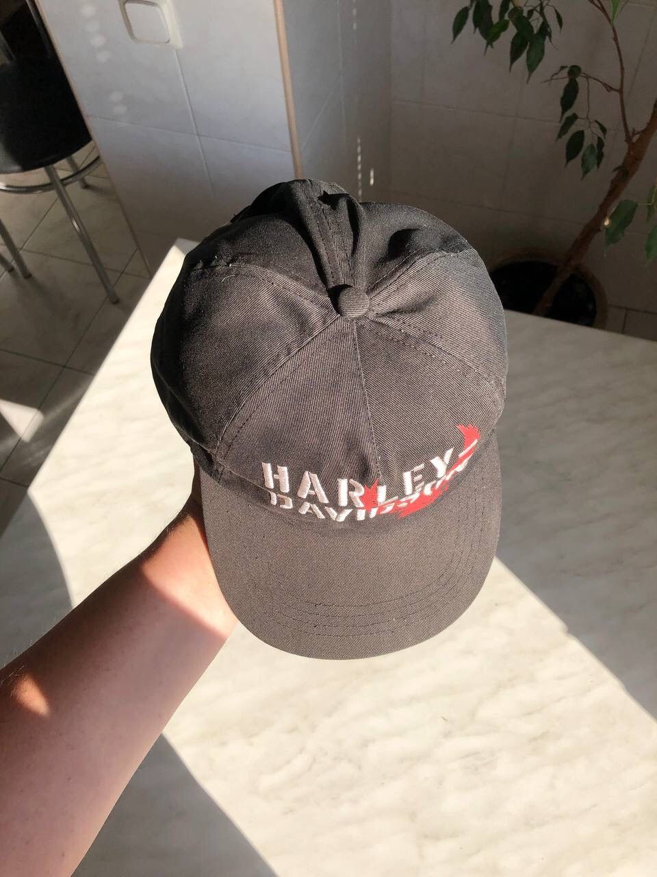 Harley Davidson × Vintage Harley Davidson Moro Racing Black Cap Hat Vintage Size ONE SIZE - 4 Thumbnail