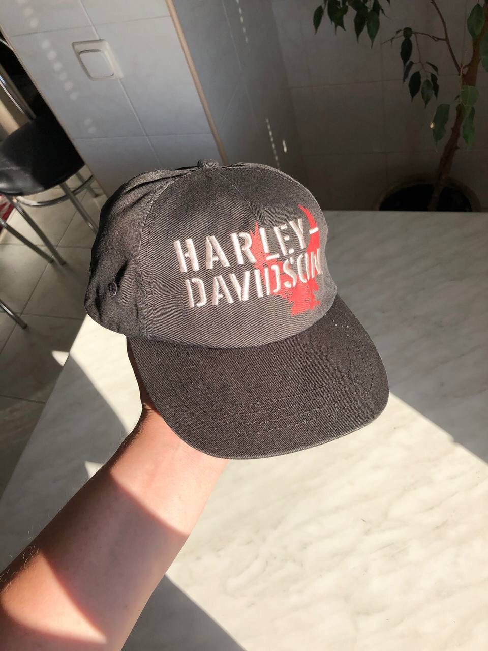 Harley Davidson × Vintage Harley Davidson Moro Racing Black Cap Hat Vintage Size ONE SIZE - 3 Thumbnail