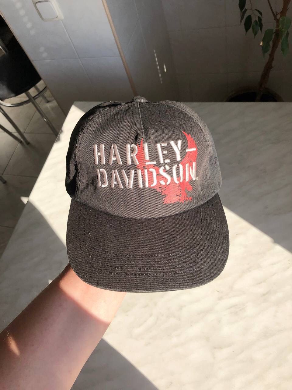 Harley Davidson × Vintage Harley Davidson Moro Racing Black Cap Hat Vintage Size ONE SIZE - 2 Thumbnail