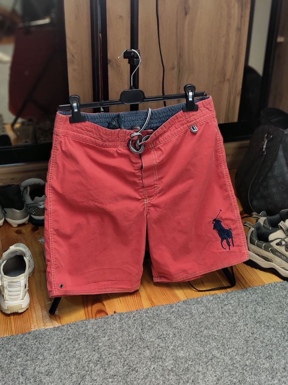 Polo Ralph Lauren Vintage 90's Ralph Lauren Shorts Red Logo Casual Streetwear Size US 31 - 18 Thumbnail