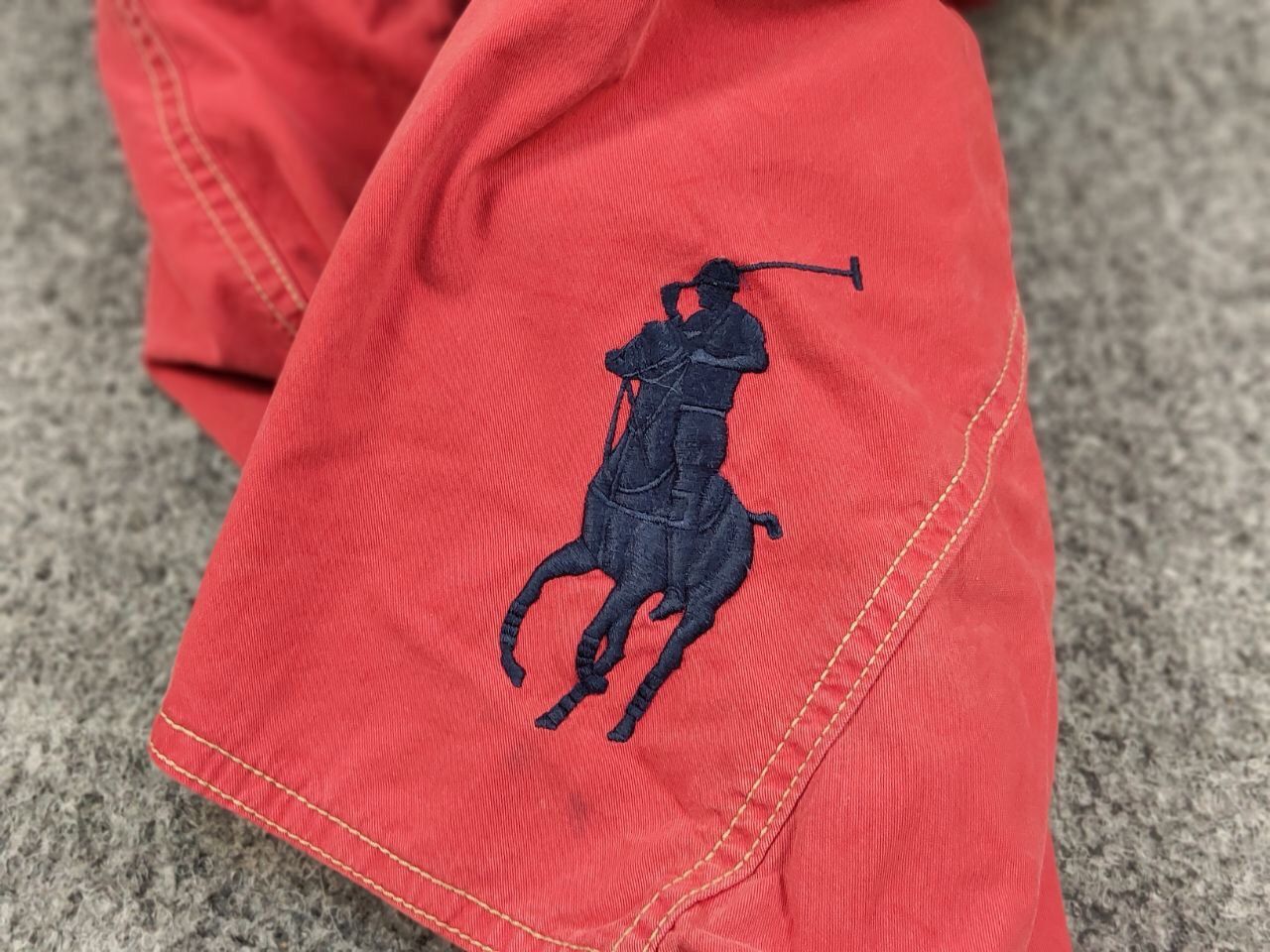 Polo Ralph Lauren Vintage 90's Ralph Lauren Shorts Red Logo Casual Streetwear Size US 31 - 14 Thumbnail