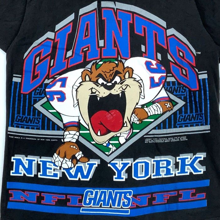 Gildan, Shirts, Vintage Nfl New York Giants Looney Tunes Taz Shirt New  York Giants Shirt