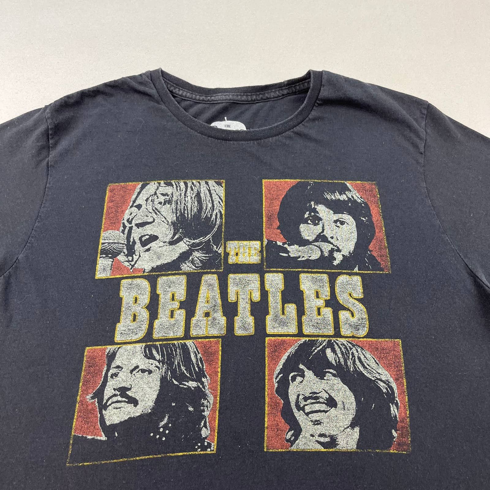 Vintage The Beatles Let It Be T-Shirt Medium Black Album Rock Band Size US M / EU 48-50 / 2 - 2 Thumbnail