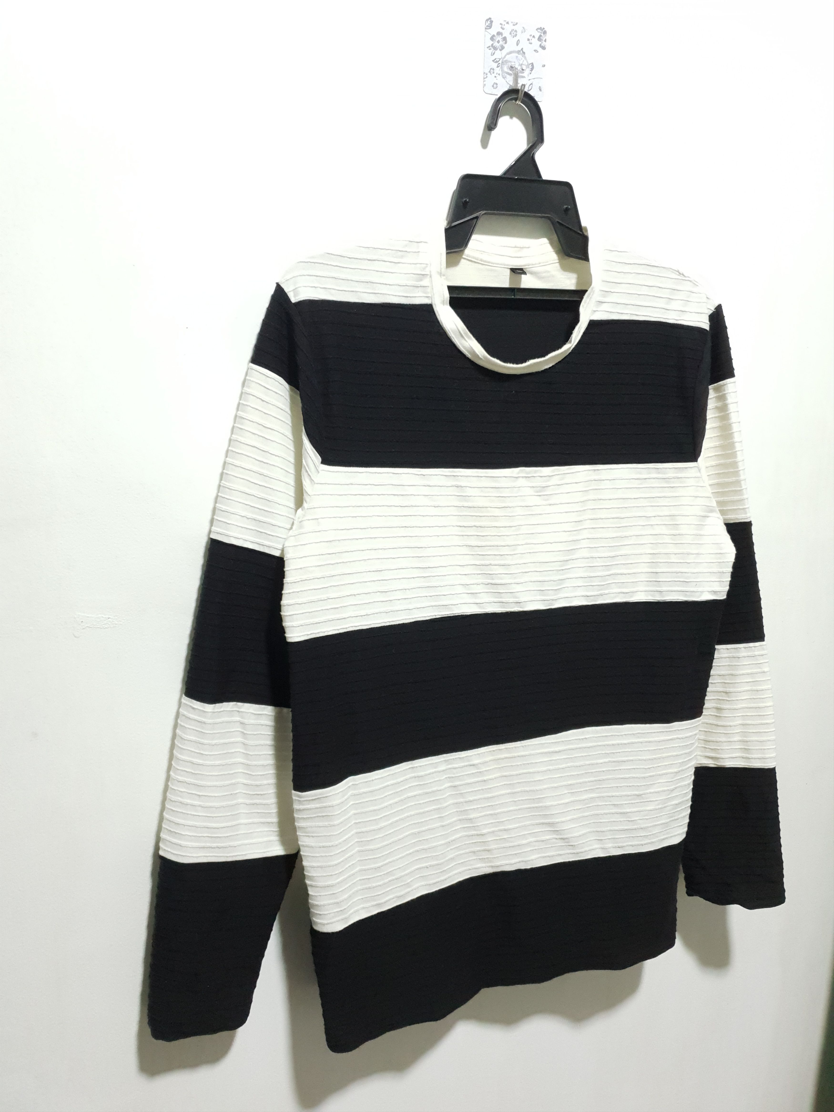 Other 💥FREUDE Black & White kurt cobain Style Longsleeve Shirt Size US L / EU 52-54 / 3 - 7 Thumbnail