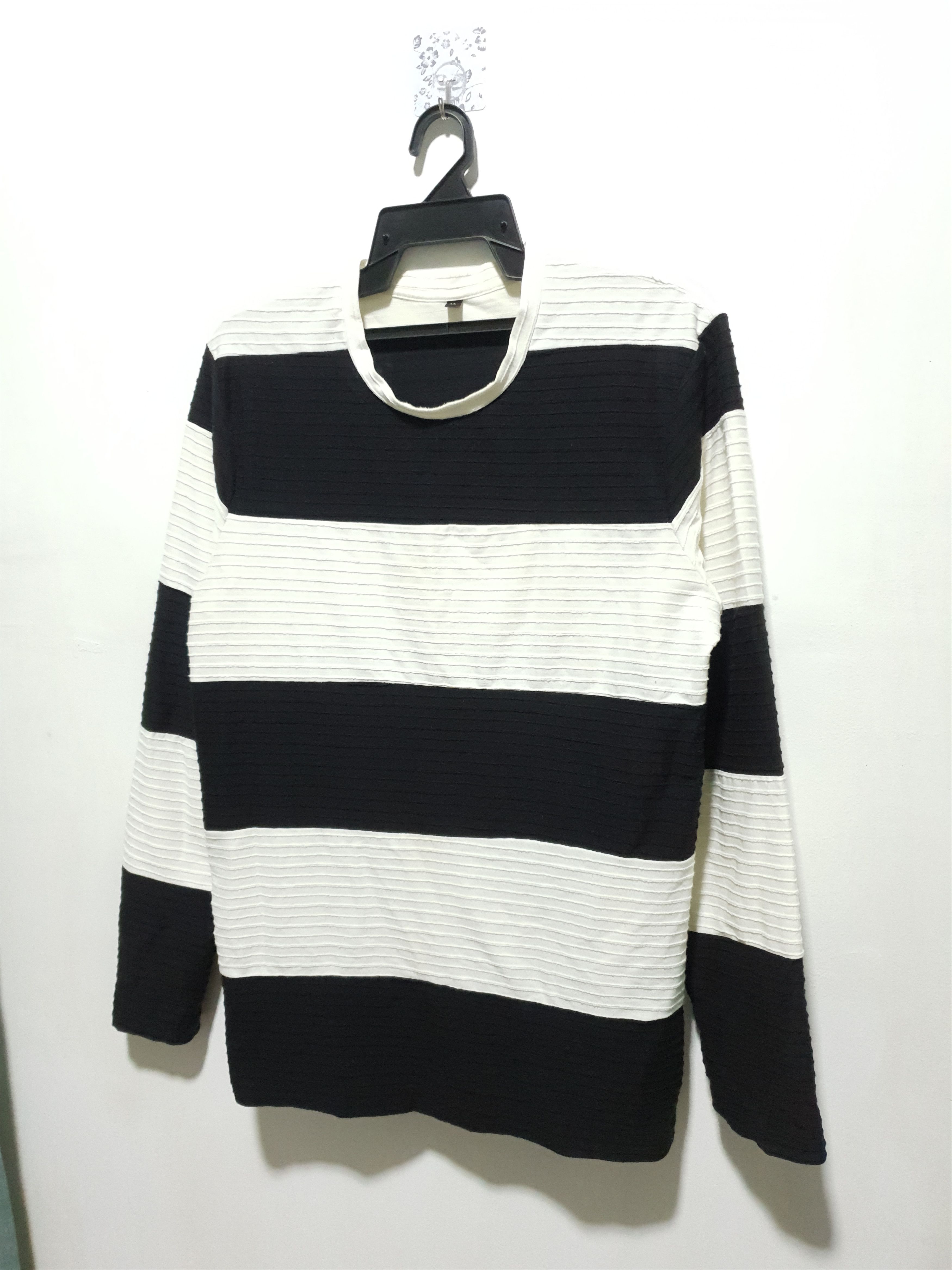 Other 💥FREUDE Black & White kurt cobain Style Longsleeve Shirt Size US L / EU 52-54 / 3 - 5 Thumbnail