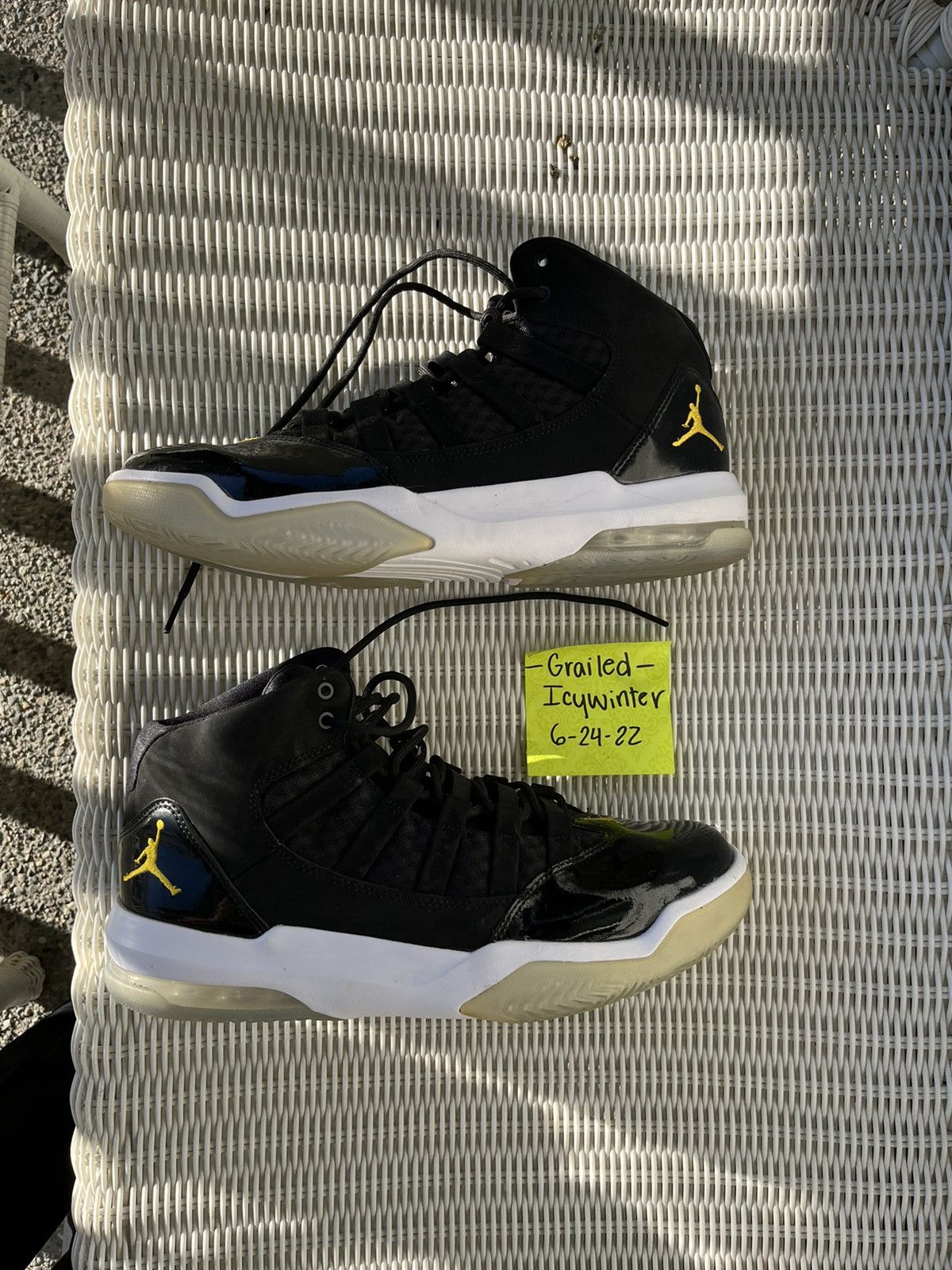 Jordan Brand Jordan Max Aura Black Gold Grailed